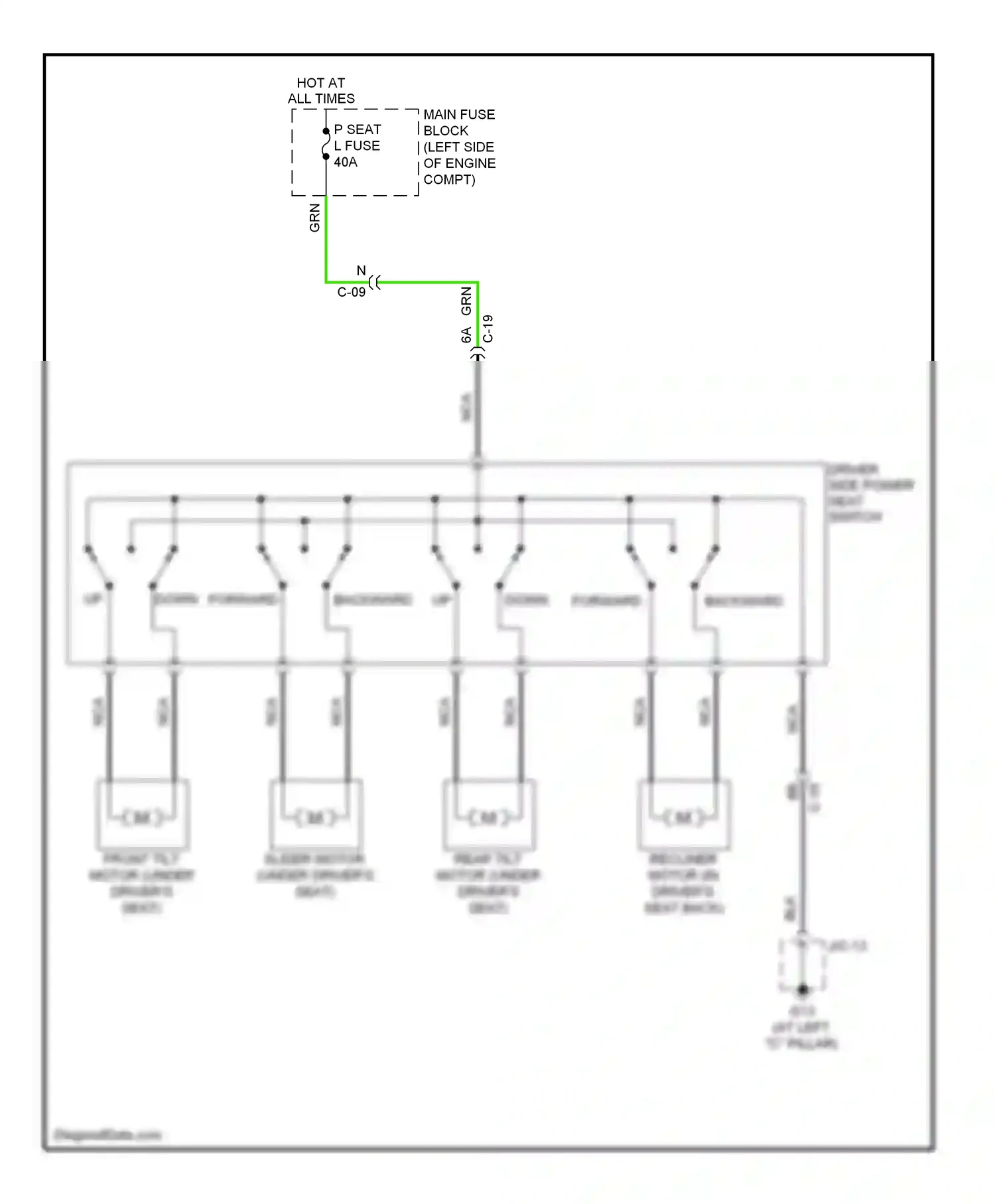 Mazda CX-9 I facelift (2012-2016) down wiring diagram  (1 of 4)