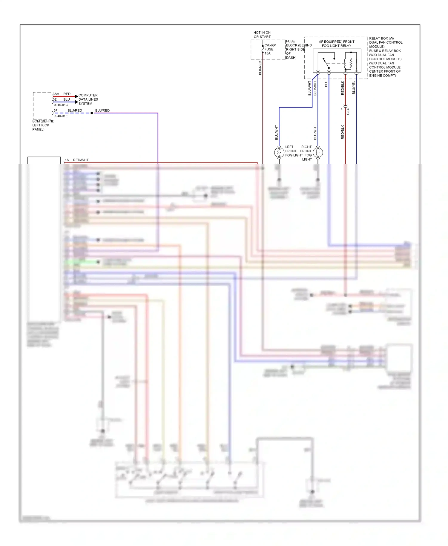 Mazda CX-9 I facelift (2012-2016) engine compt) wiring diagram  (1 of 2)