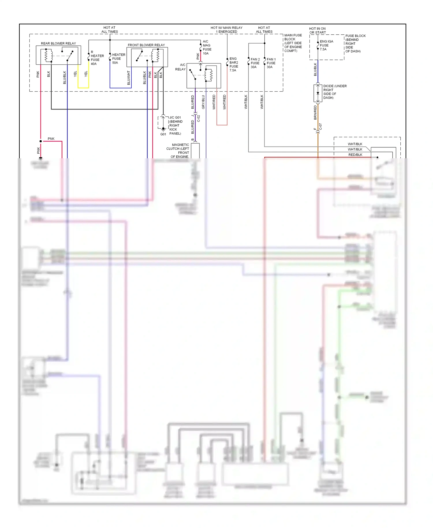 Mazda CX-9 I facelift (2012-2016) fan control module wiring diagram  (1 of 2)