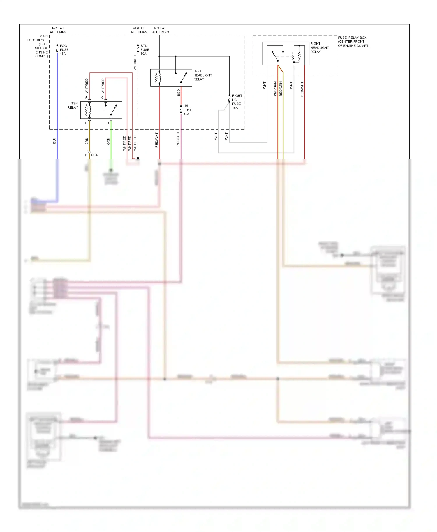 Mazda CX-9 I facelift (2012-2016) left discharge headlight control module wiring diagram  (1 of 1)