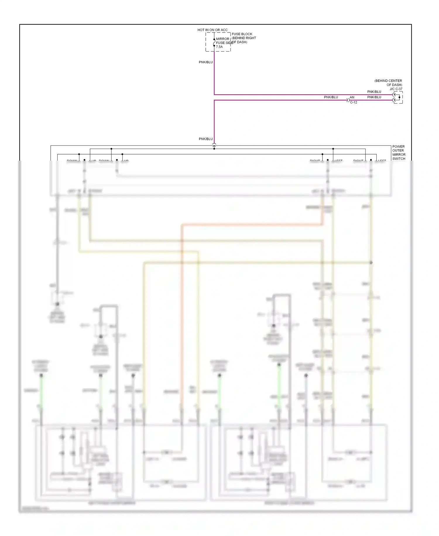 Mazda CX-9 I facelift (2012-2016) left wiring diagram  (3 of 3)