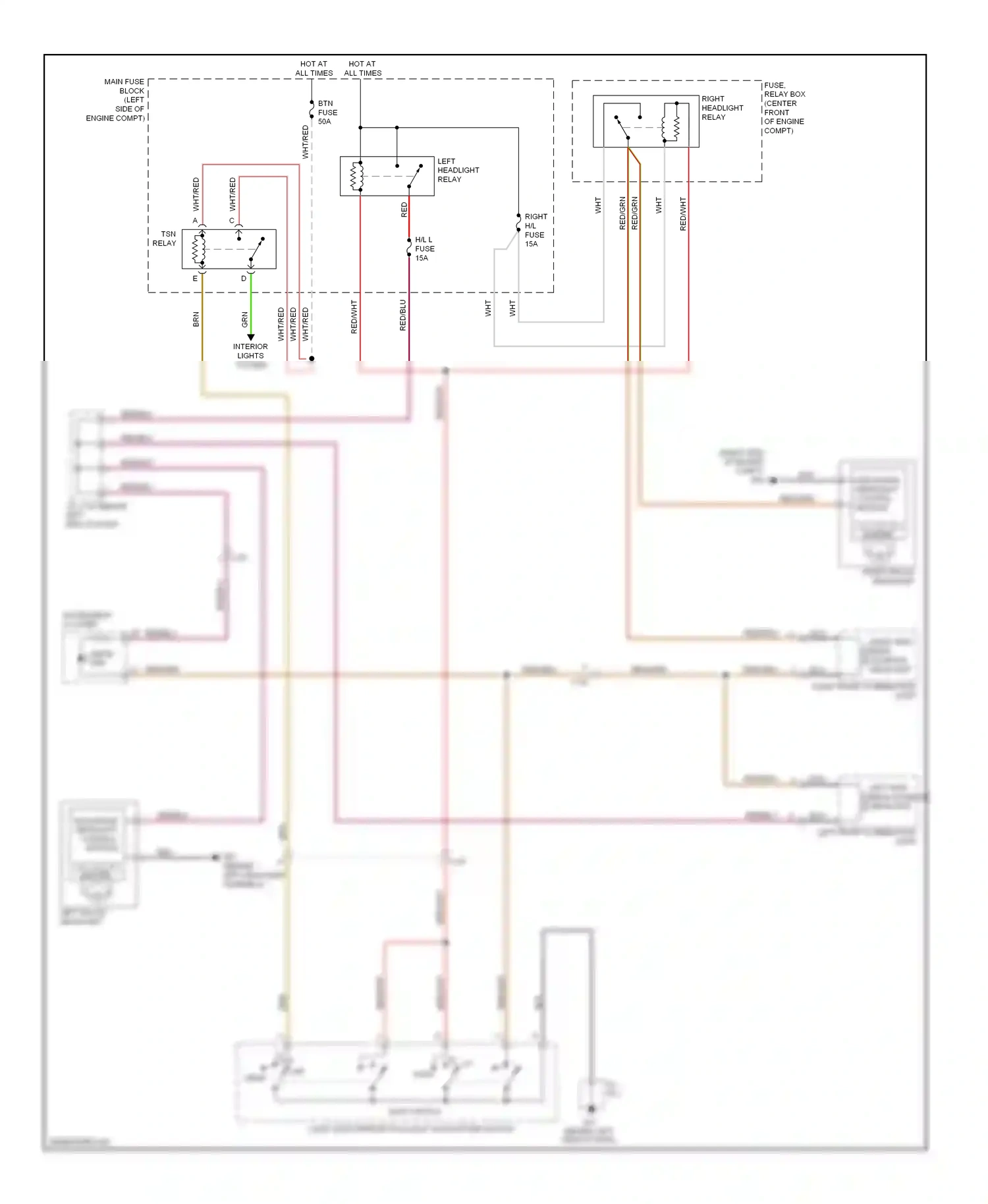 Mazda CX-9 I facelift (2012-2016) light switch wiring diagram  (4 of 4)