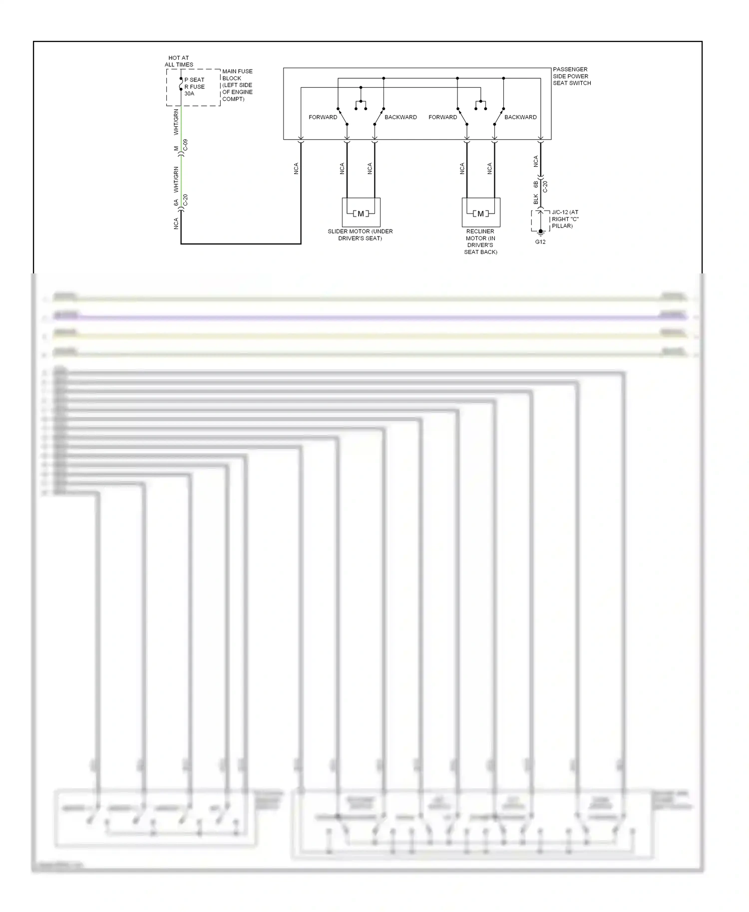 Mazda CX-9 I facelift (2012-2016) memory 3 wiring diagram  (1 of 1)