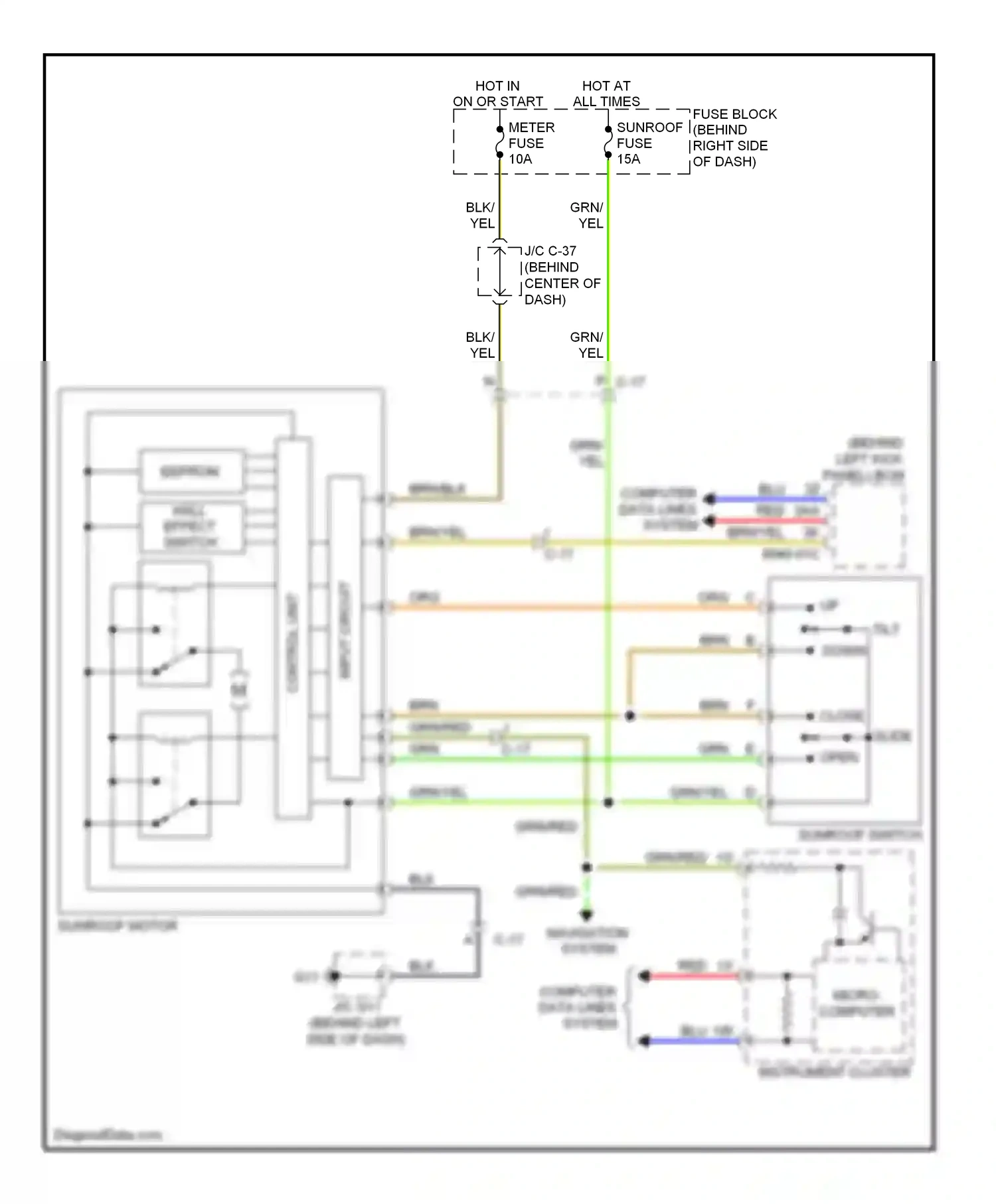 Mazda CX-9 I facelift (2012-2016) micro computer wiring diagram  (2 of 4)