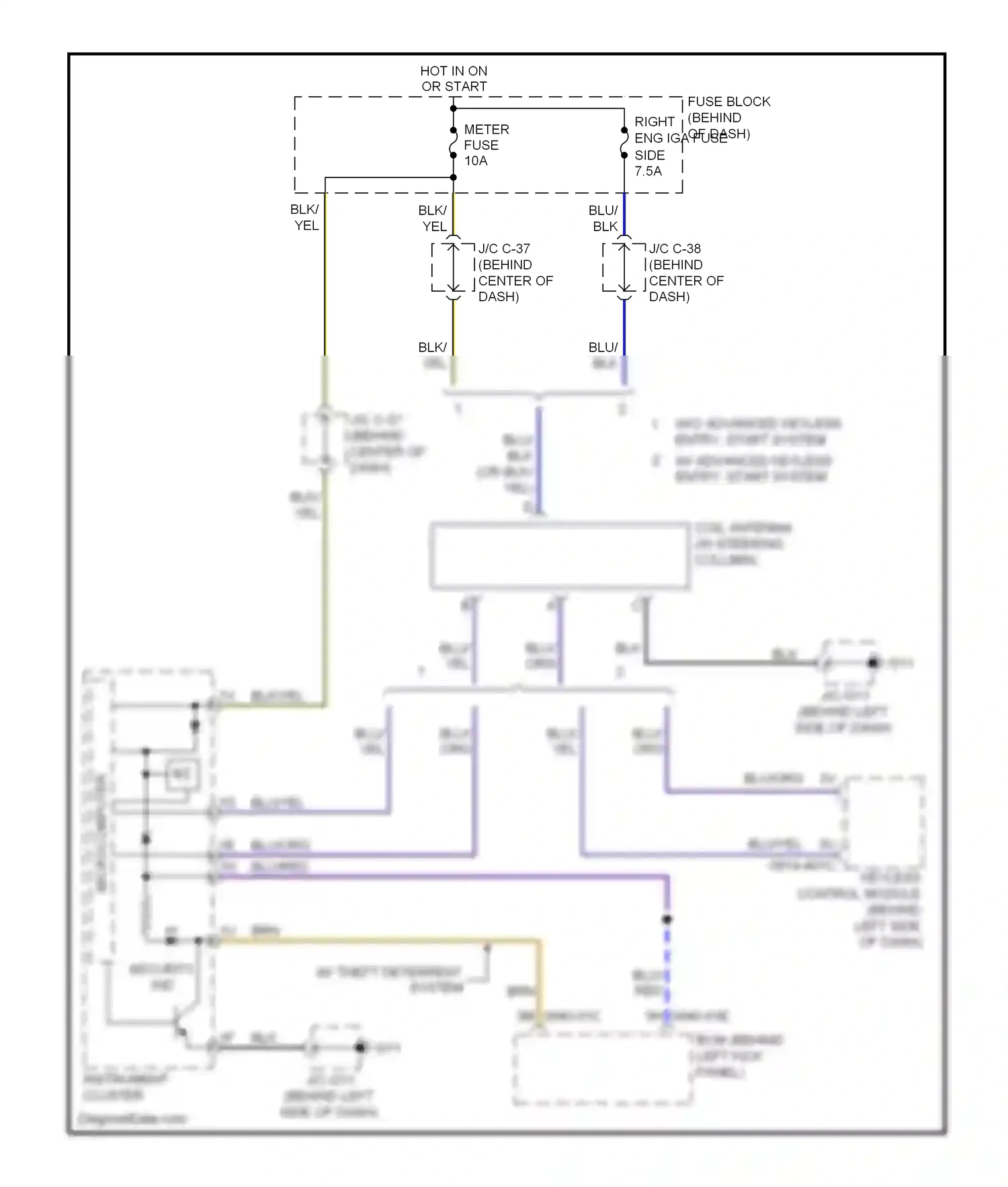 Mazda CX-9 I facelift (2012-2016) microcomputer wiring diagram  (7 of 19)