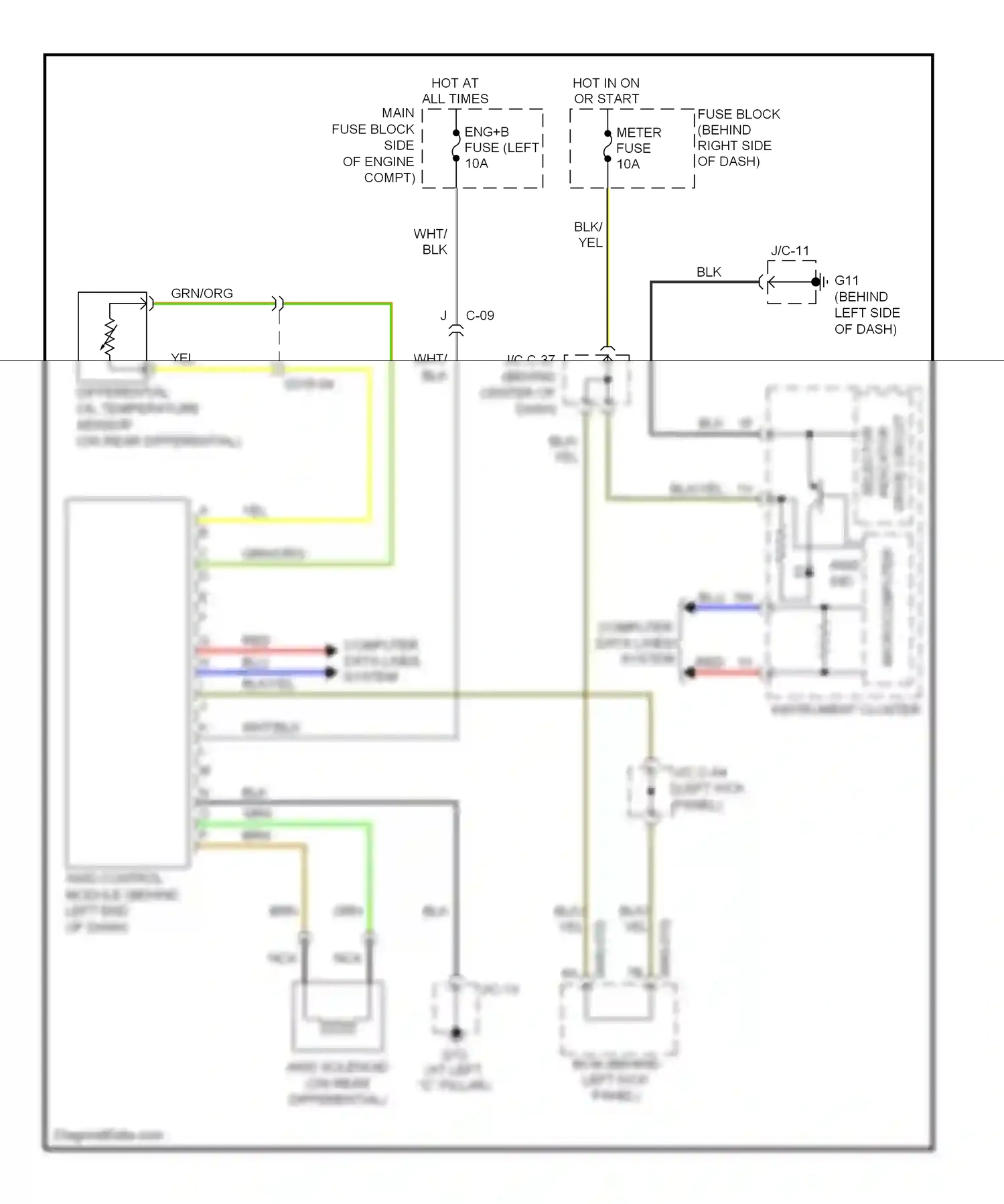 Mazda CX-9 I facelift (2012-2016) microcomputer wiring diagram  (11 of 19)
