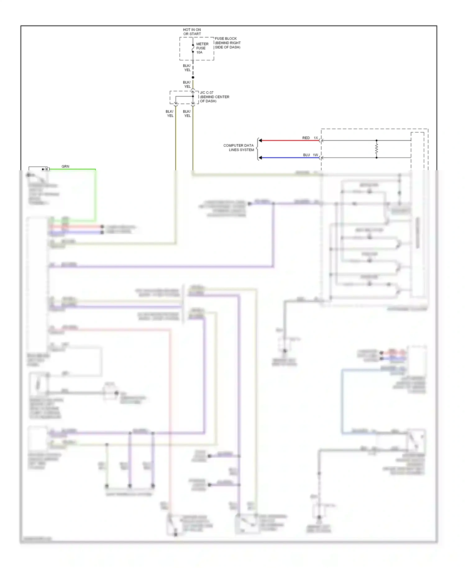 Mazda CX-9 I facelift (2012-2016) microcomputer wiring diagram  (19 of 19)