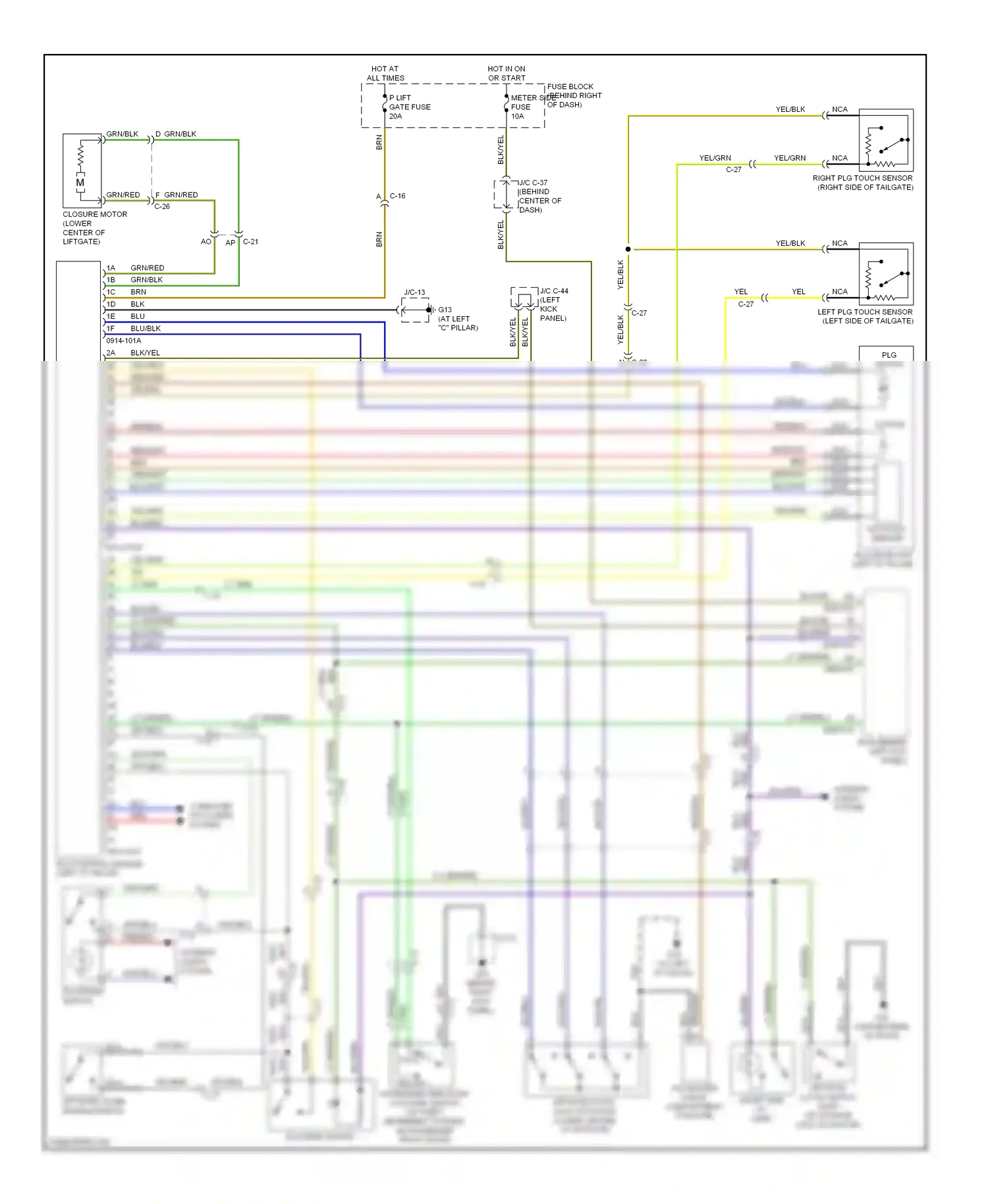 Mazda CX-9 I facelift (2012-2016) plg front switch wiring diagram  (1 of 1)