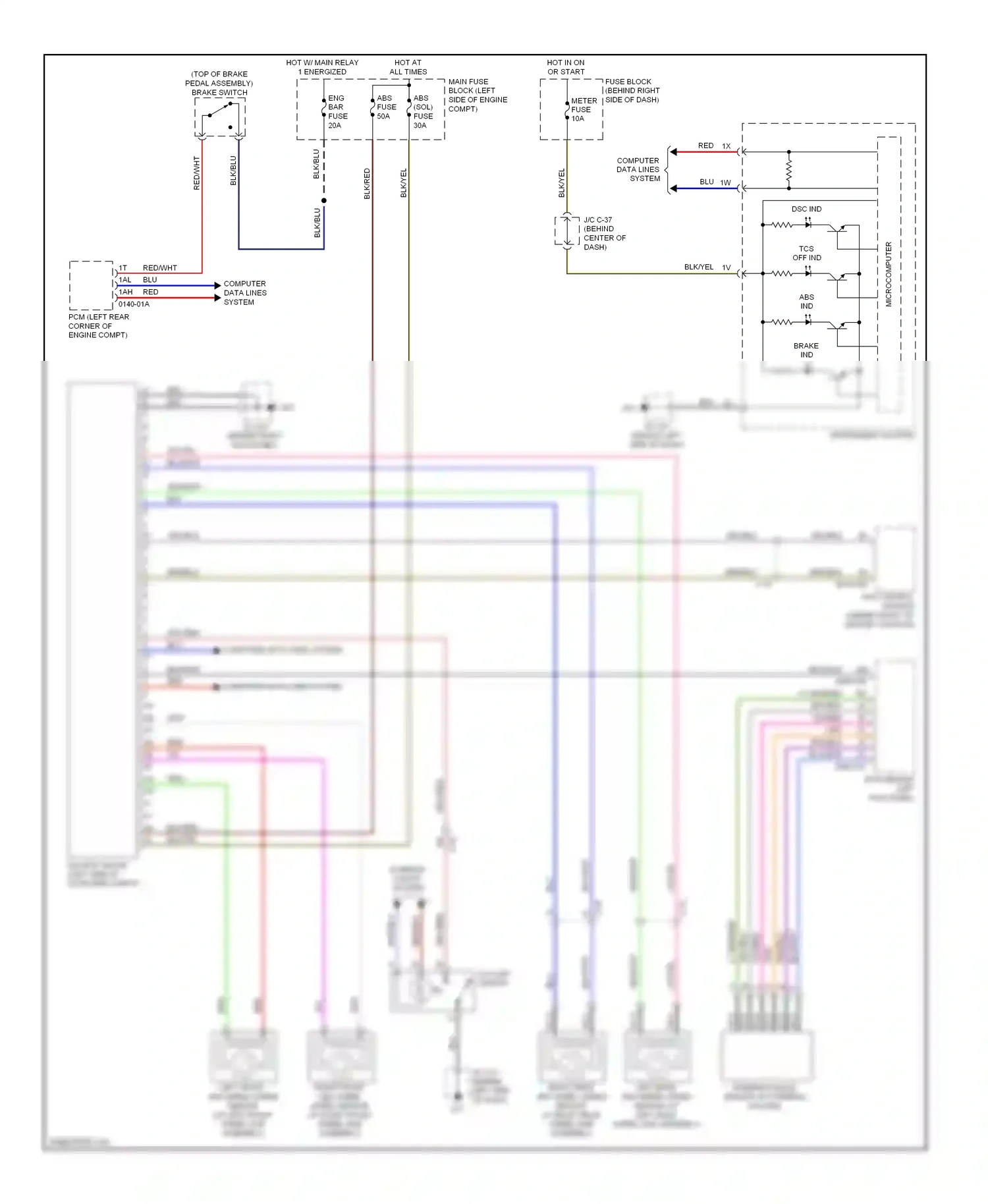 Mazda CX-9 I facelift (2012-2016) steering angle sensor (in steering column) wiring diagram  (1 of 1)