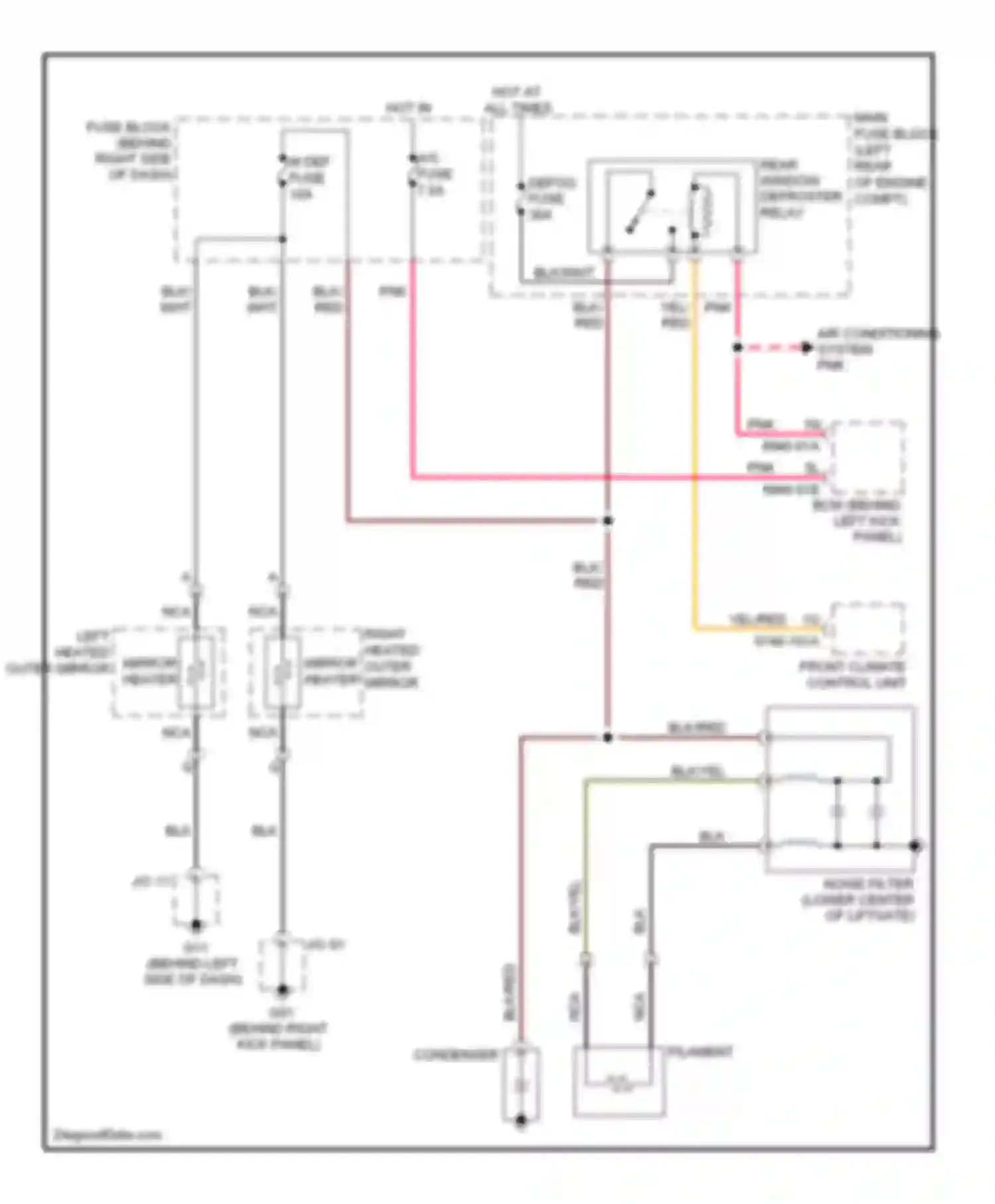 CX-9 Mazda I (2006-2012): Defoggers circuit