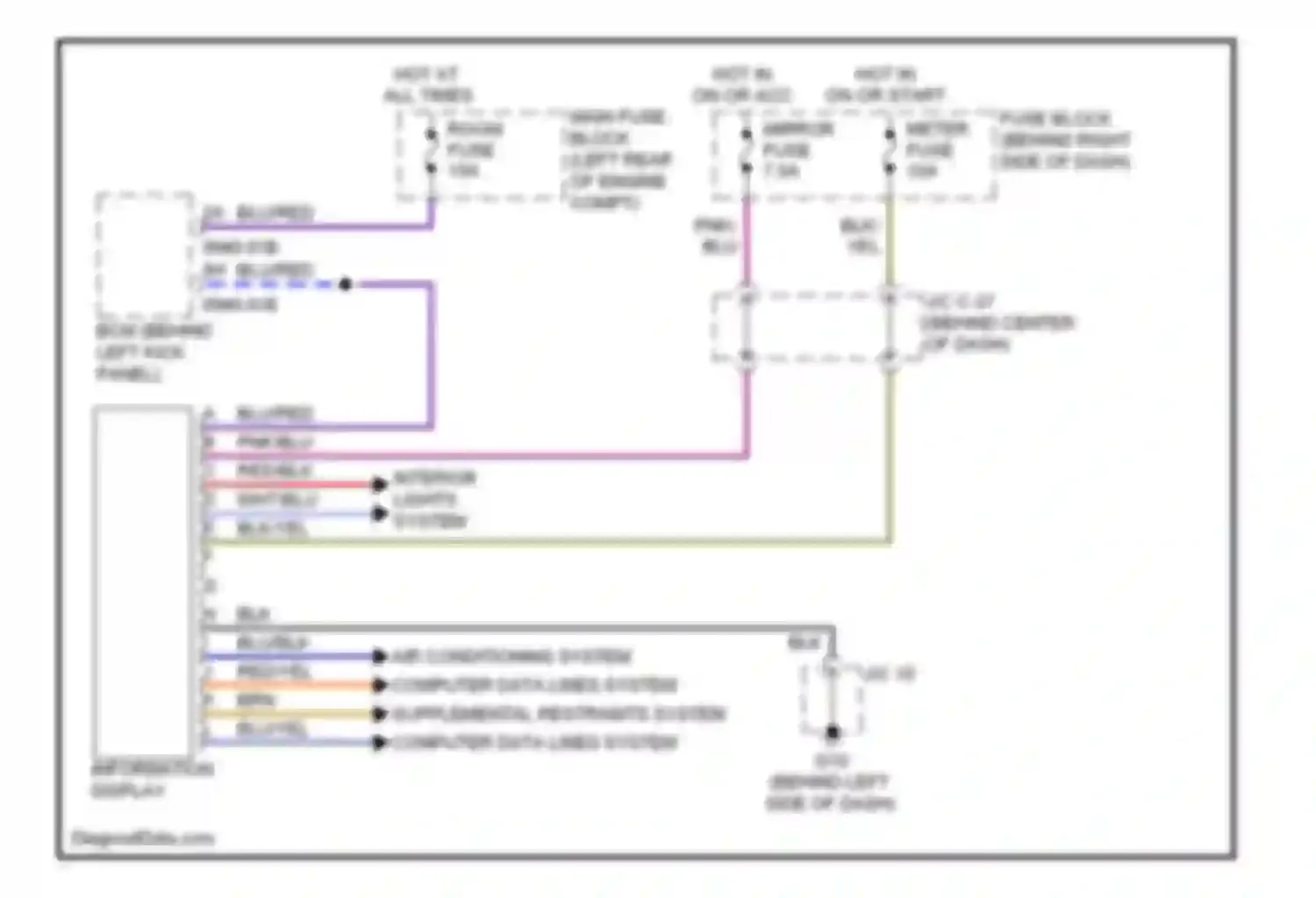CX-9 Mazda I (2006-2012): Multi-information system circuit