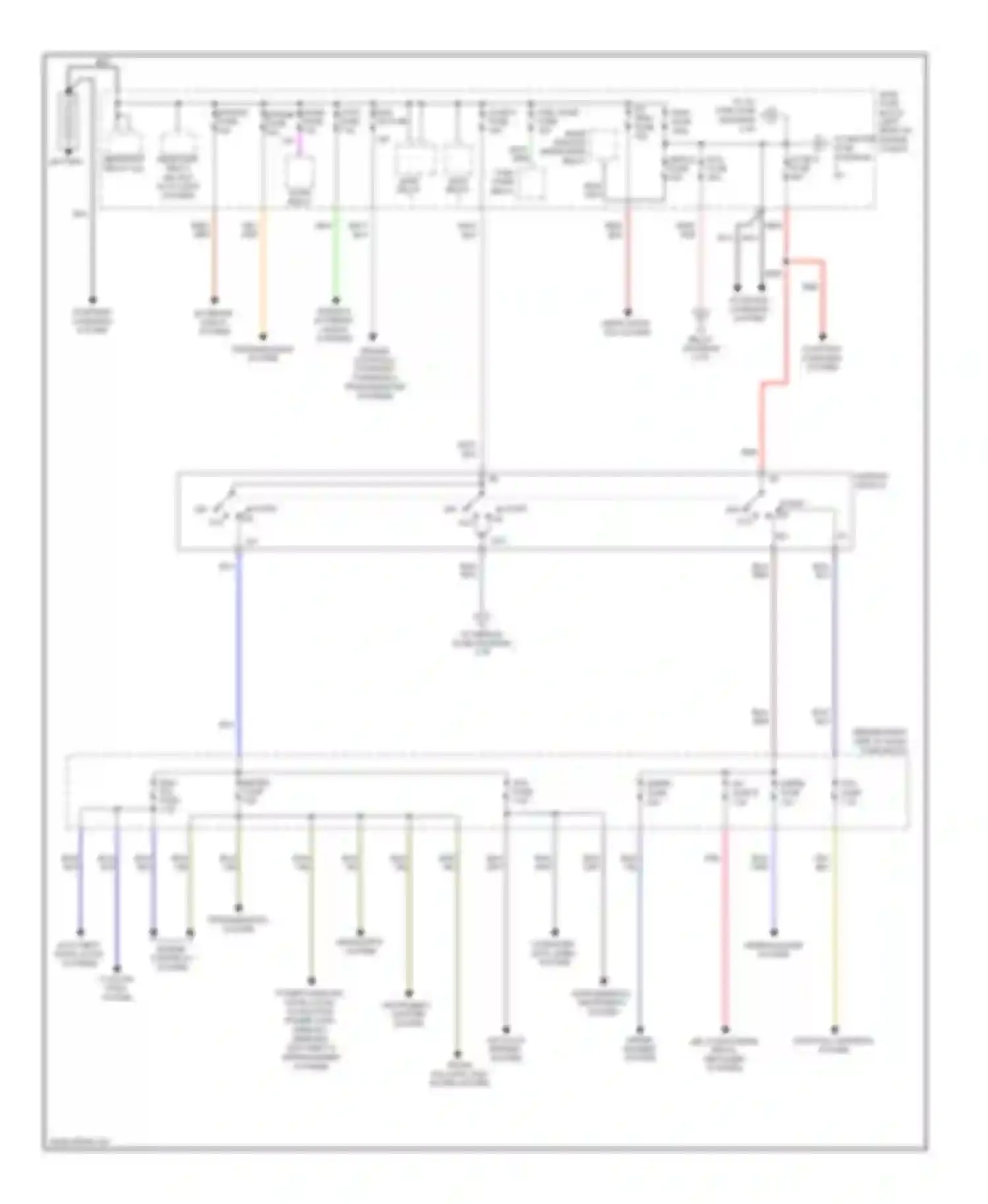 CX-9 Mazda I (2006-2012): Power distribution circuit (1 of 2)
