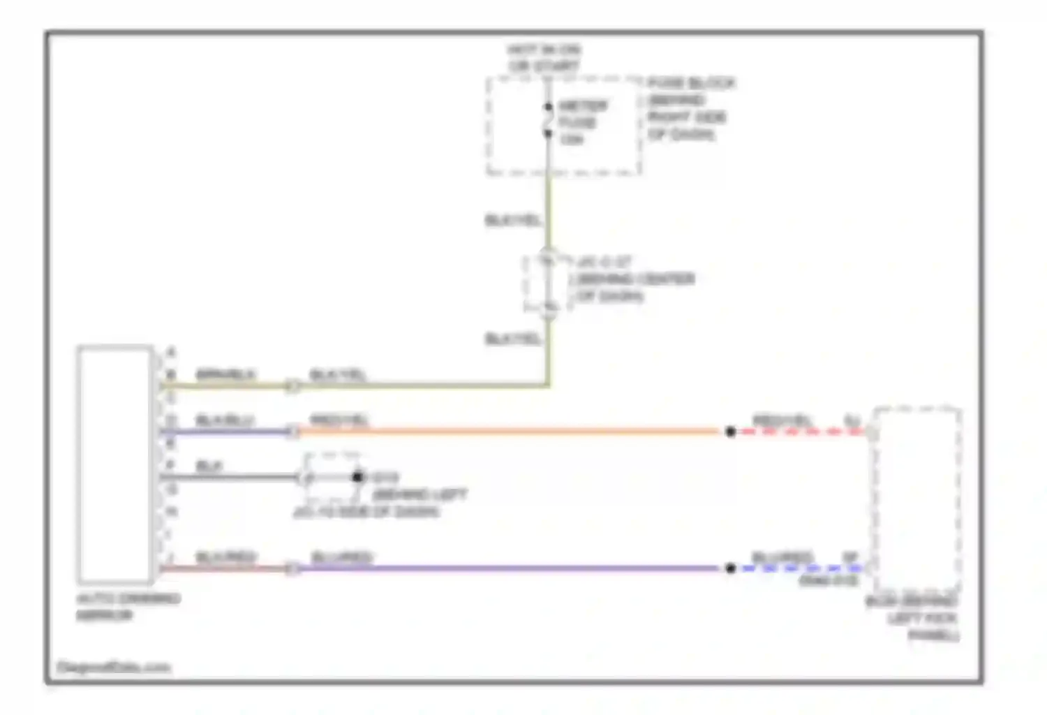 CX-9 Mazda I (2006-2012): Auto dimming mirror circuit