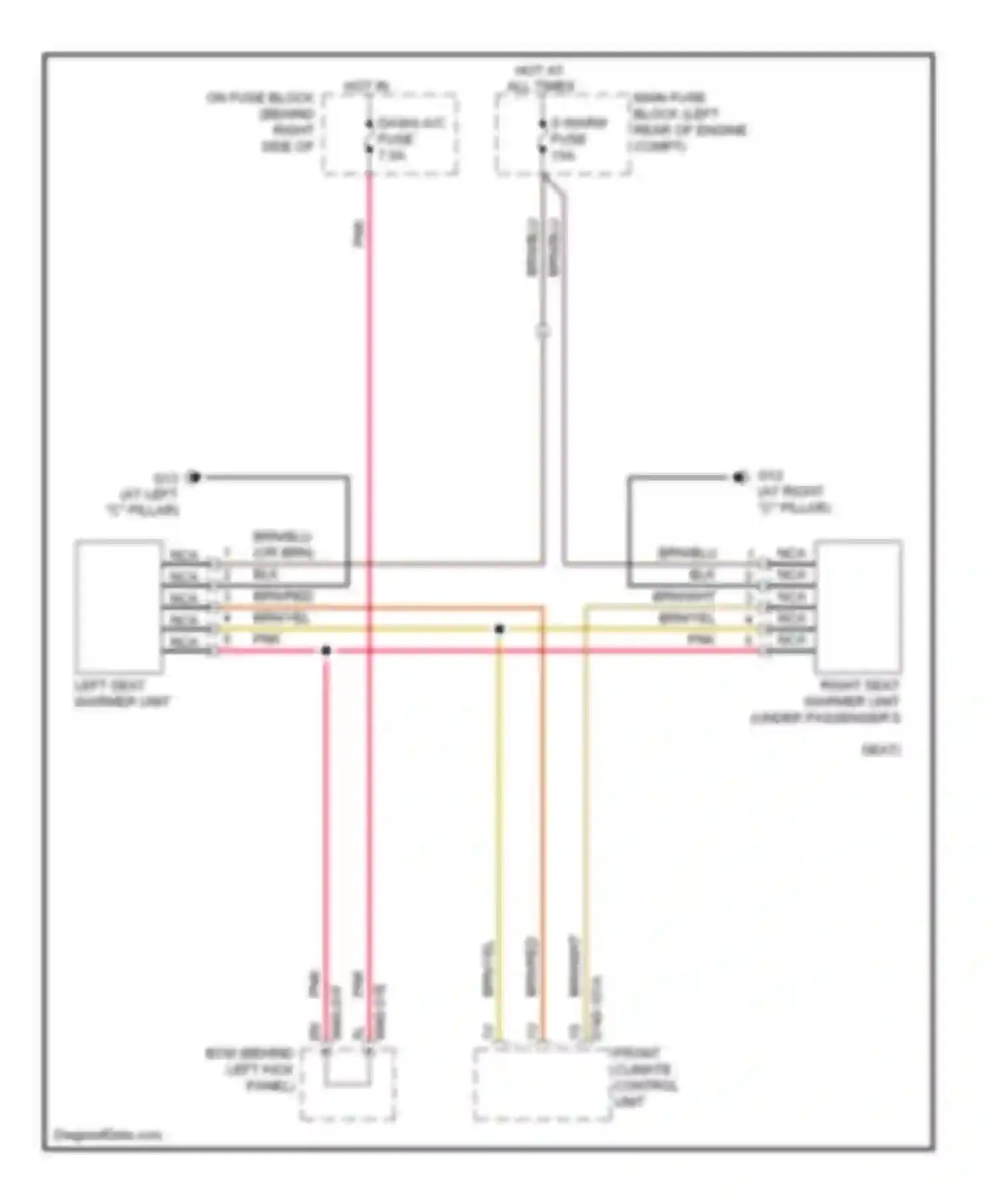 CX-9 Mazda I (2006-2012): Heated seats circuit