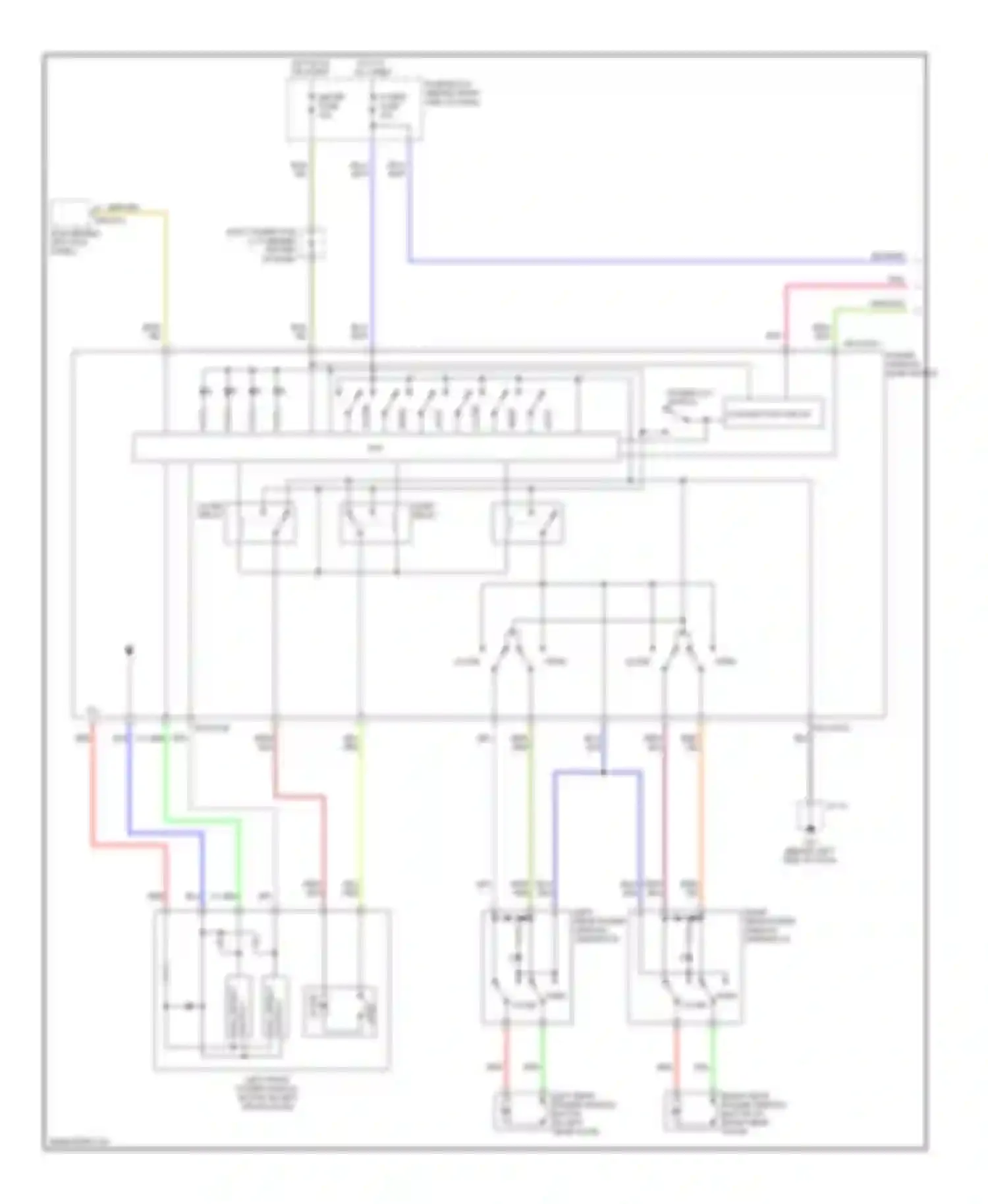 CX-9 Mazda I (2006-2012): Power windows circuit (1 of 2)