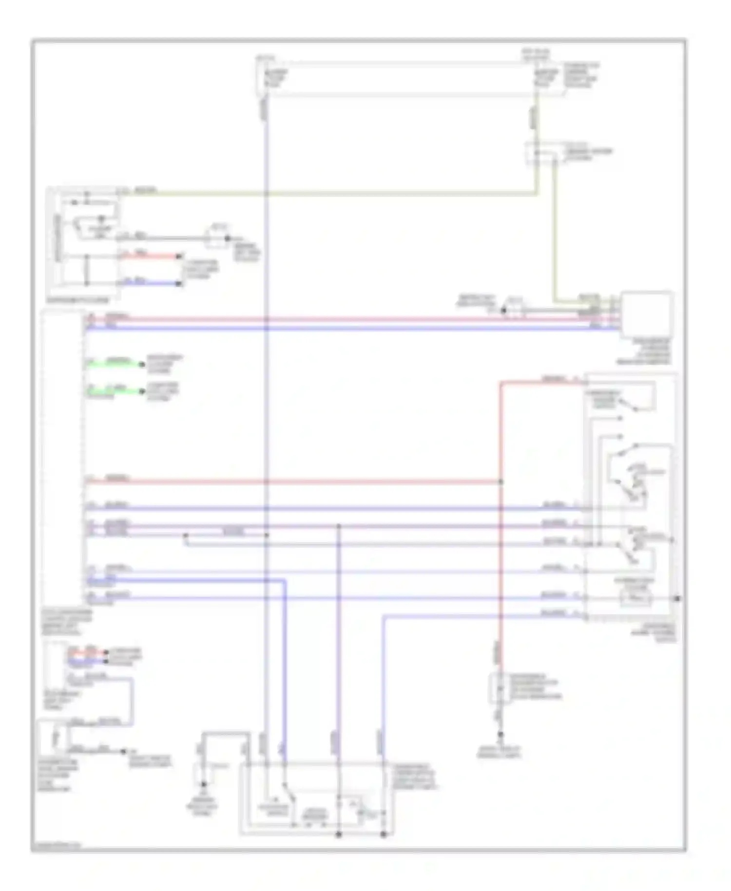 CX-9 Mazda I (2006-2012): Front wiper/washer circuit, with auto wiper system