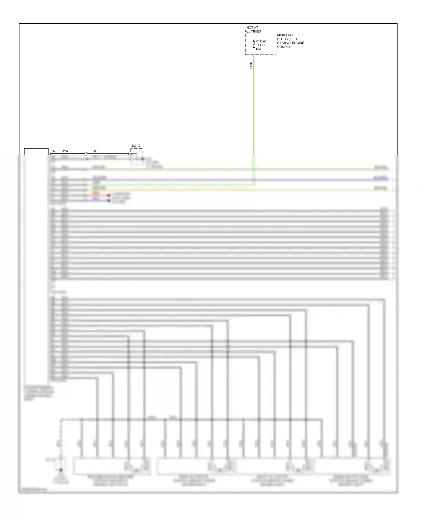Mazda CX-9 I (2006-2012) back wiring diagram  (1 of 1)