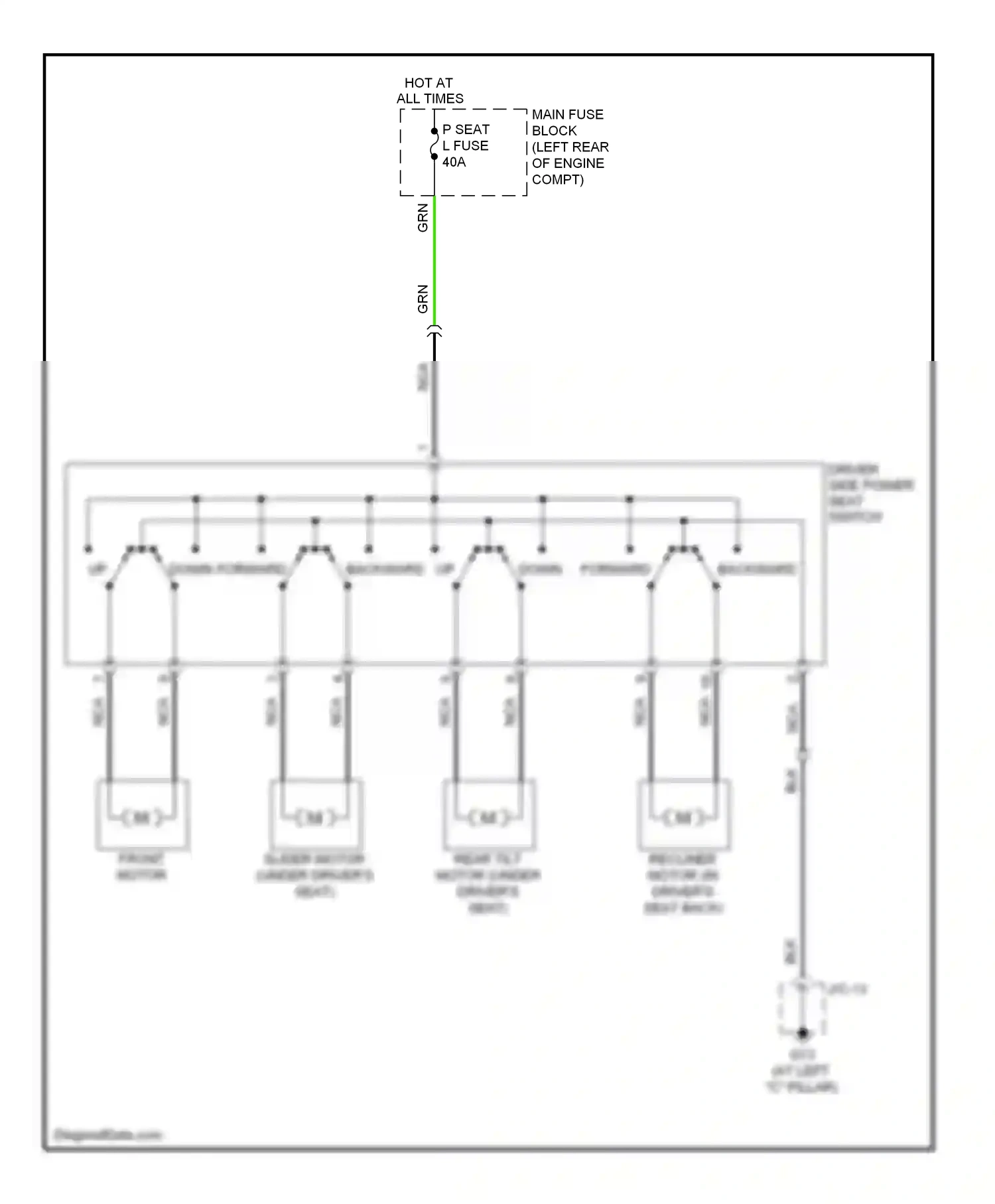 Mazda CX-9 I (2006-2012) backward forward wiring diagram  (1 of 1)