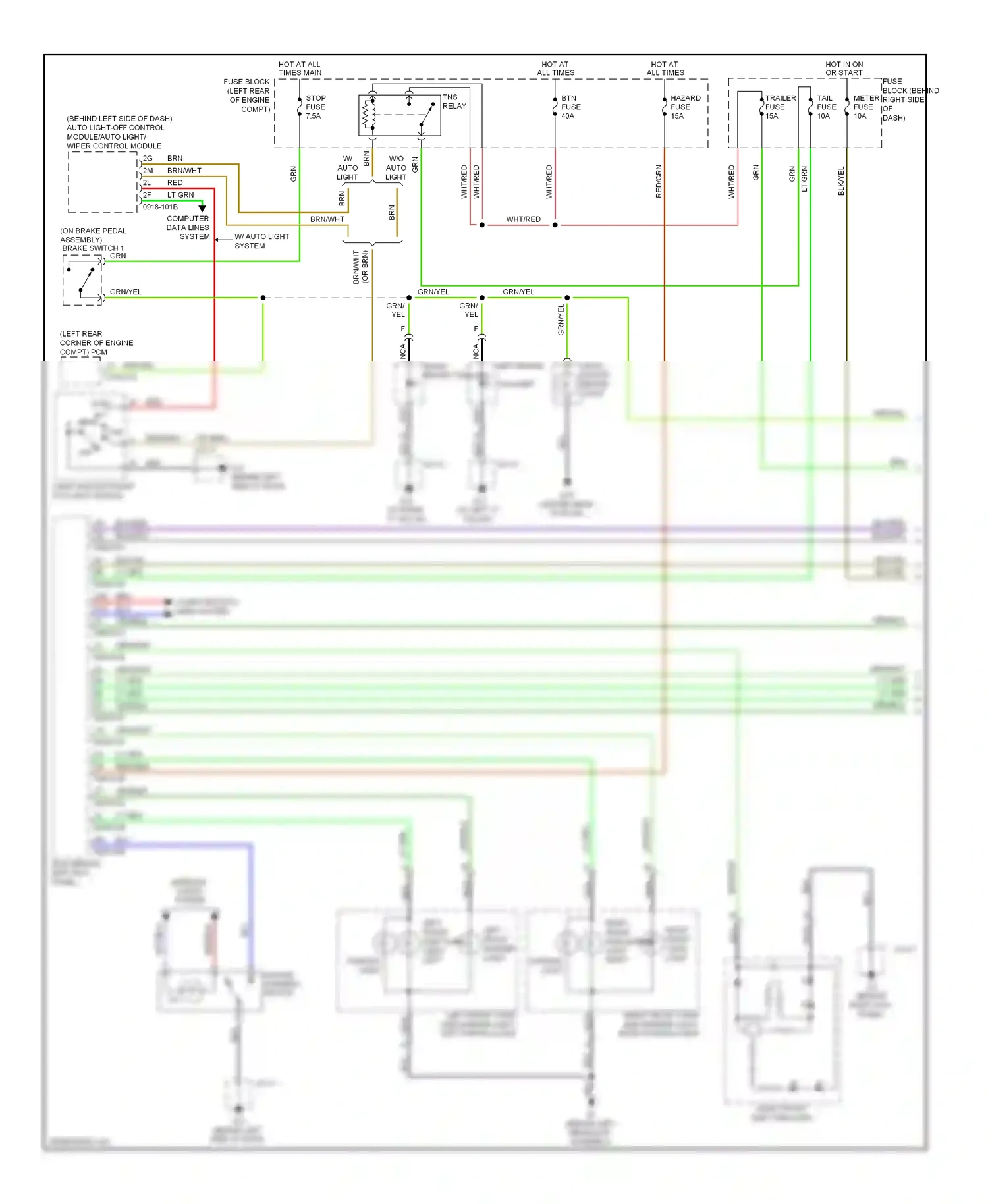 Mazda CX-9 I (2006-2012) computer data lines system wiring diagram  (4 of 33)