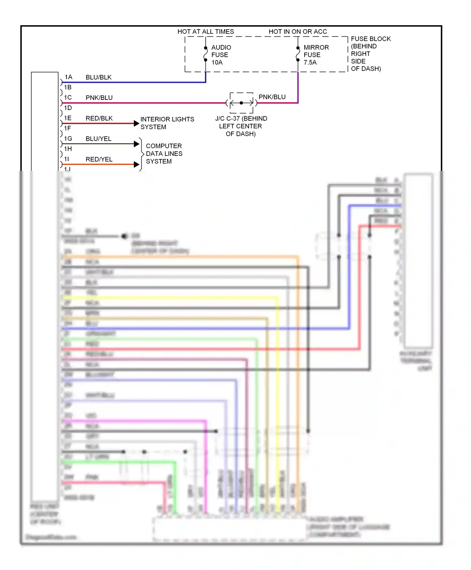 Mazda CX-9 I (2006-2012) computer data lines system wiring diagram  (29 of 33)