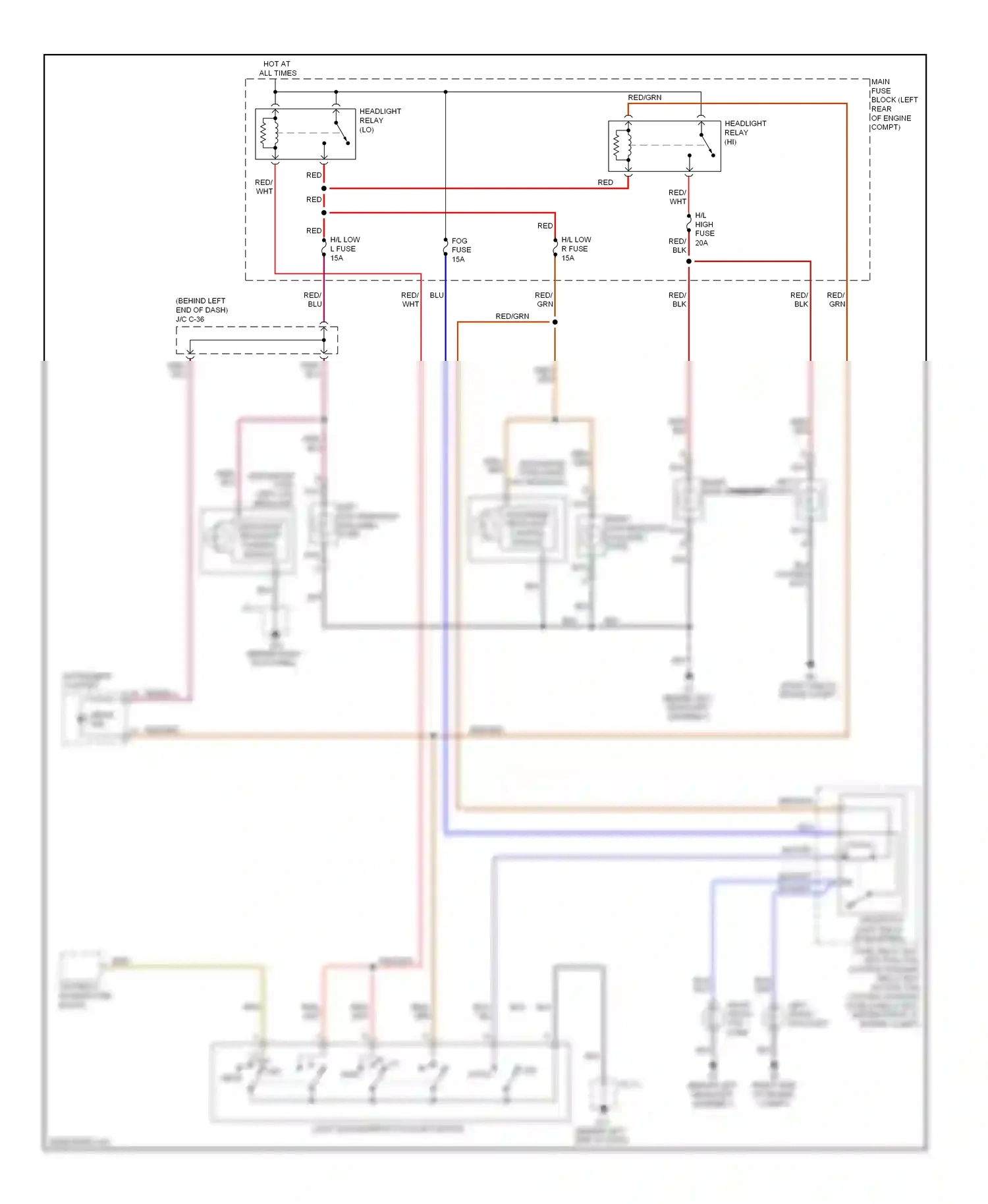Mazda CX-9 I (2006-2012) discharge headlight control module wiring diagram  (2 of 2)