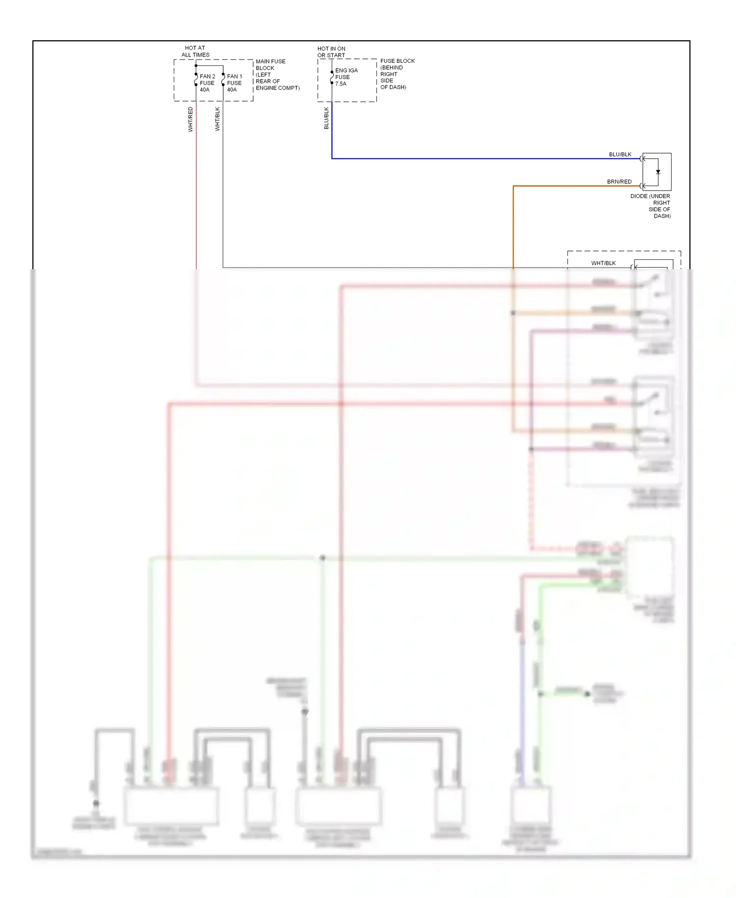 Mazda CX-9 I (2006-2012) engine controls system wiring diagram  (3 of 5)