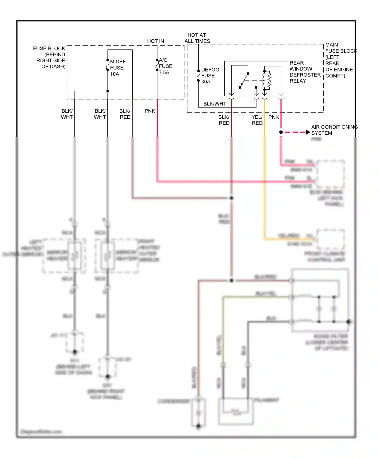 Mazda CX-9 I (2006-2012) front climate control unit wiring diagram  (4 of 6)