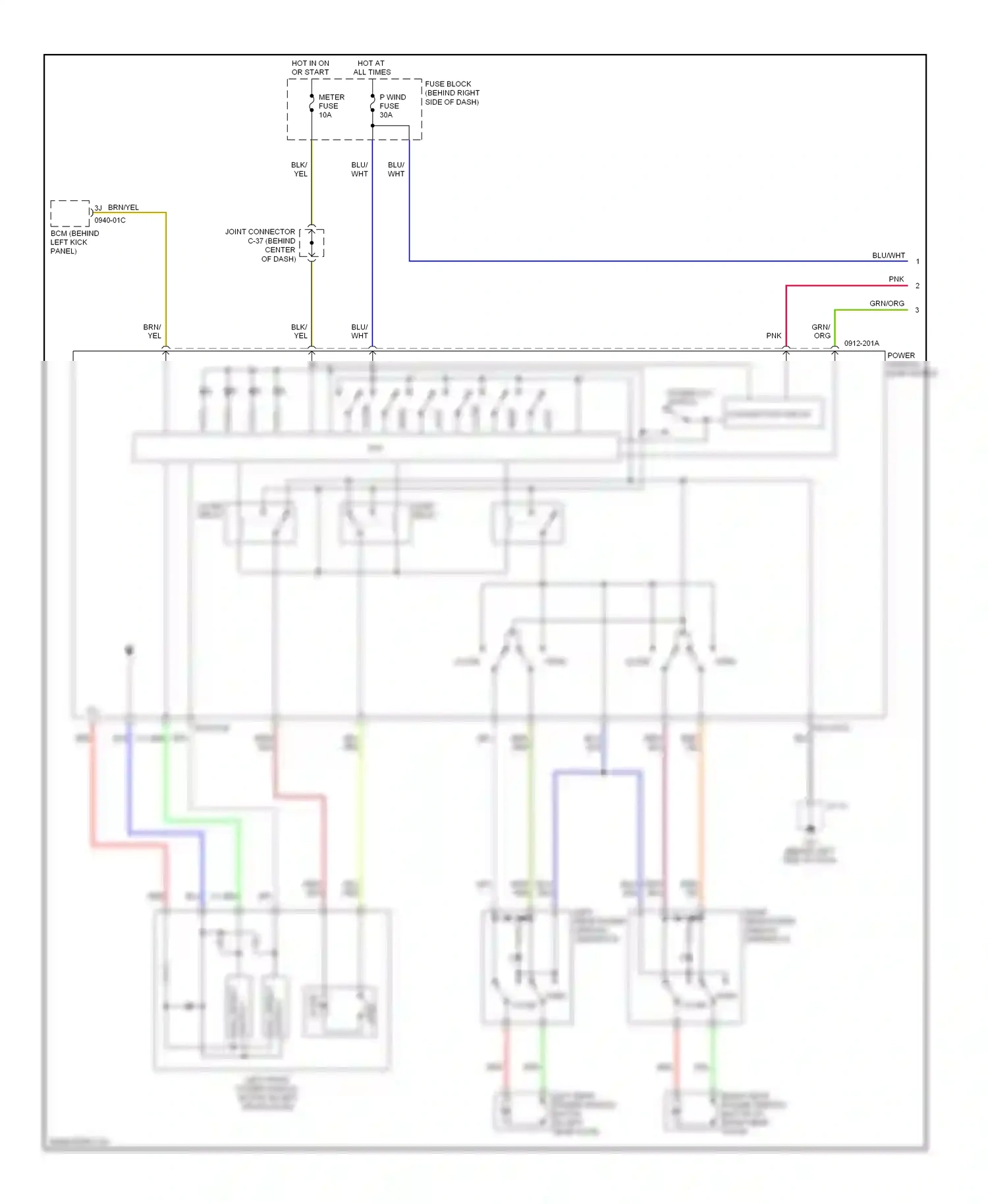 Mazda CX-9 I (2006-2012) hall effect wiring diagram  (1 of 1)