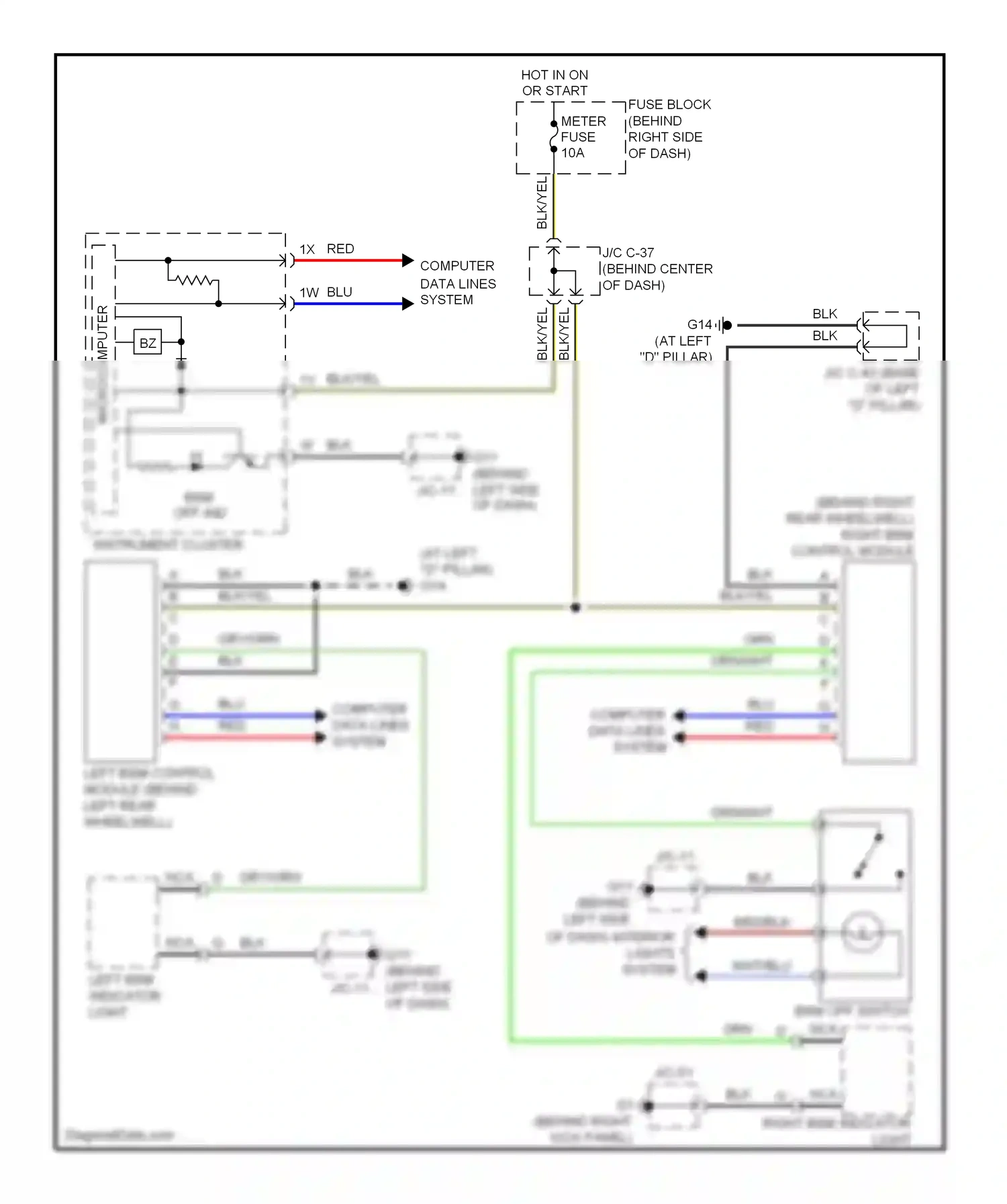 Mazda CX-9 I (2006-2012) microcomputer wiring diagram  (3 of 18)