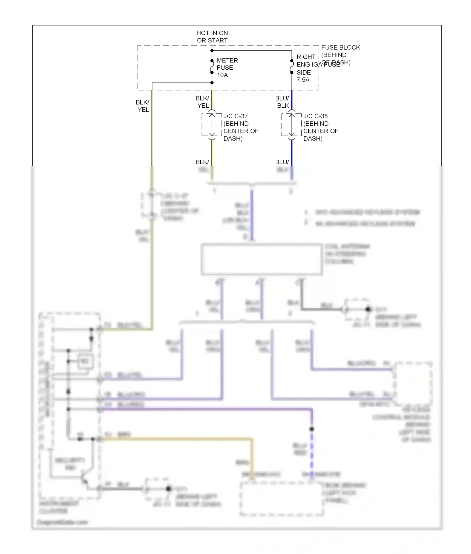 Mazda CX-9 I (2006-2012) microcomputer wiring diagram  (7 of 18)