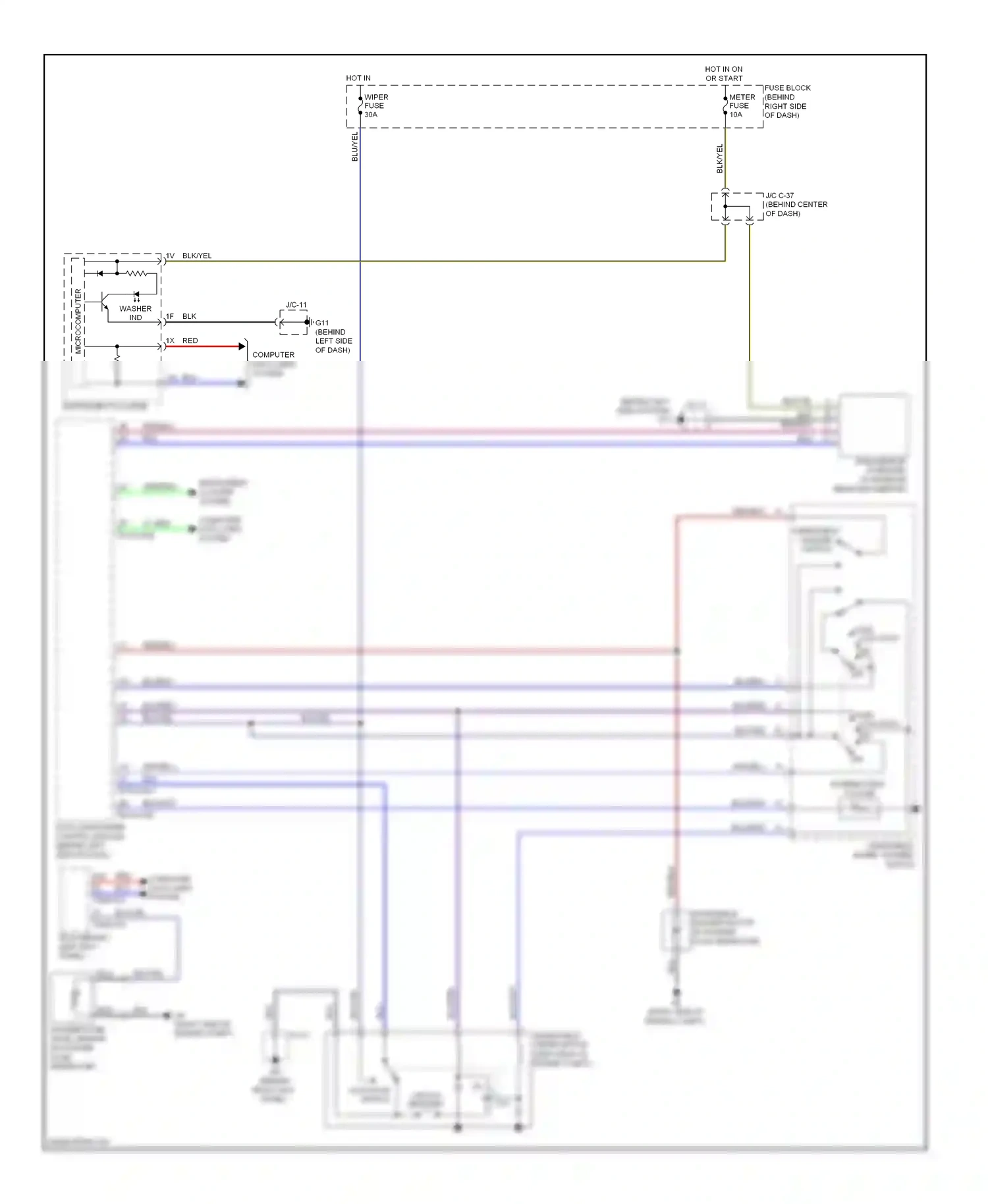 Mazda CX-9 I (2006-2012) microcomputer wiring diagram  (14 of 18)