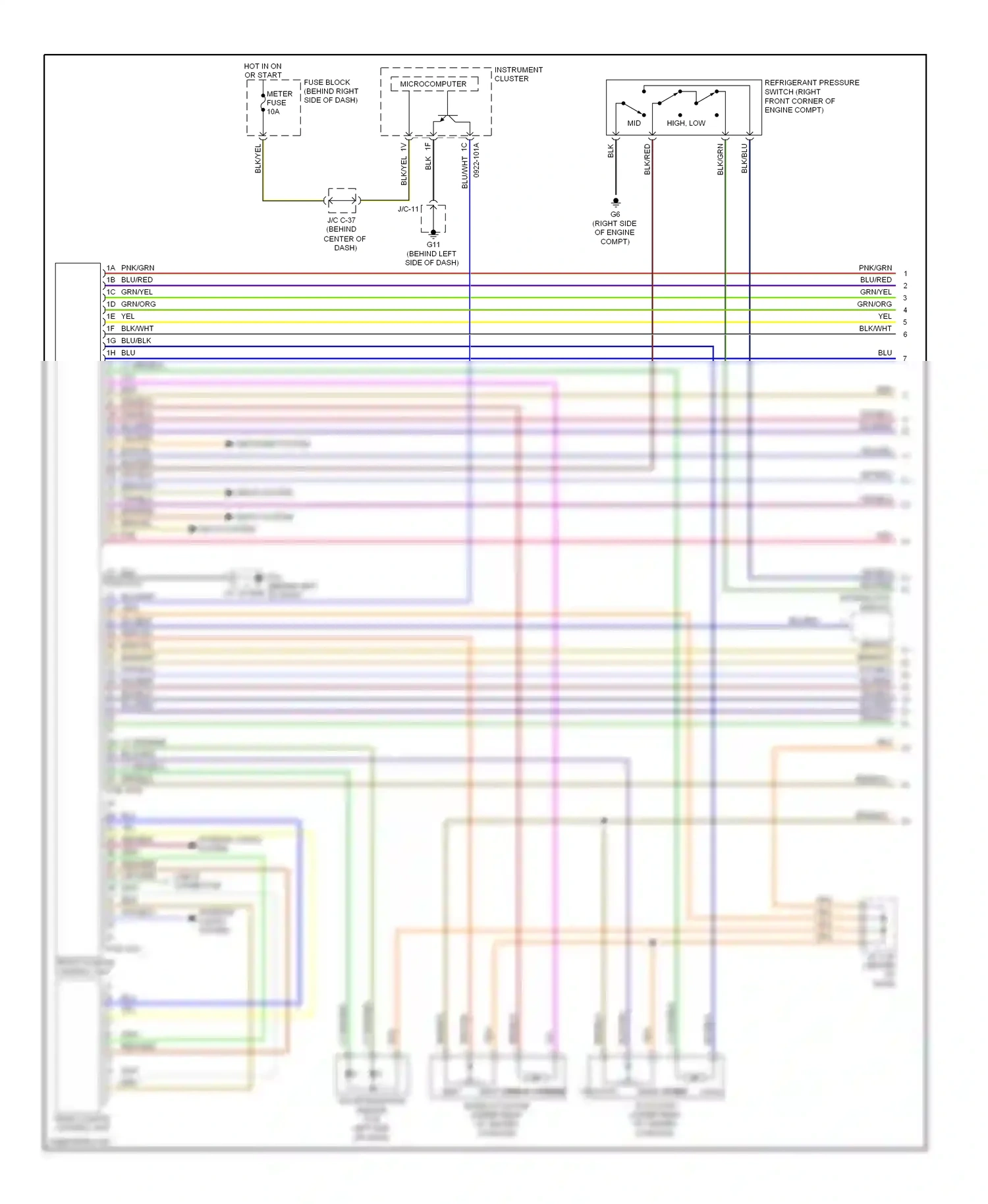 Mazda CX-9 I (2006-2012) mid wiring diagram  (1 of 2)