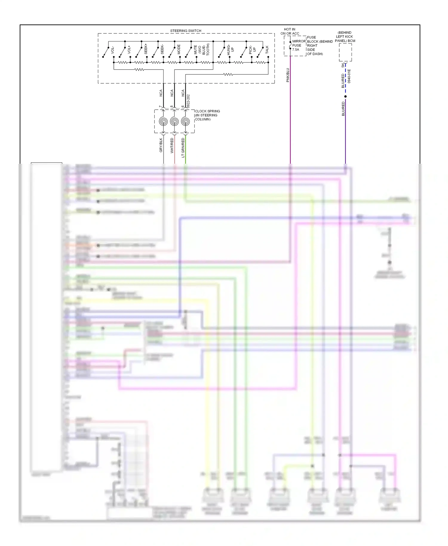 Mazda CX-9 I (2006-2012) mode wiring diagram  (1 of 2)