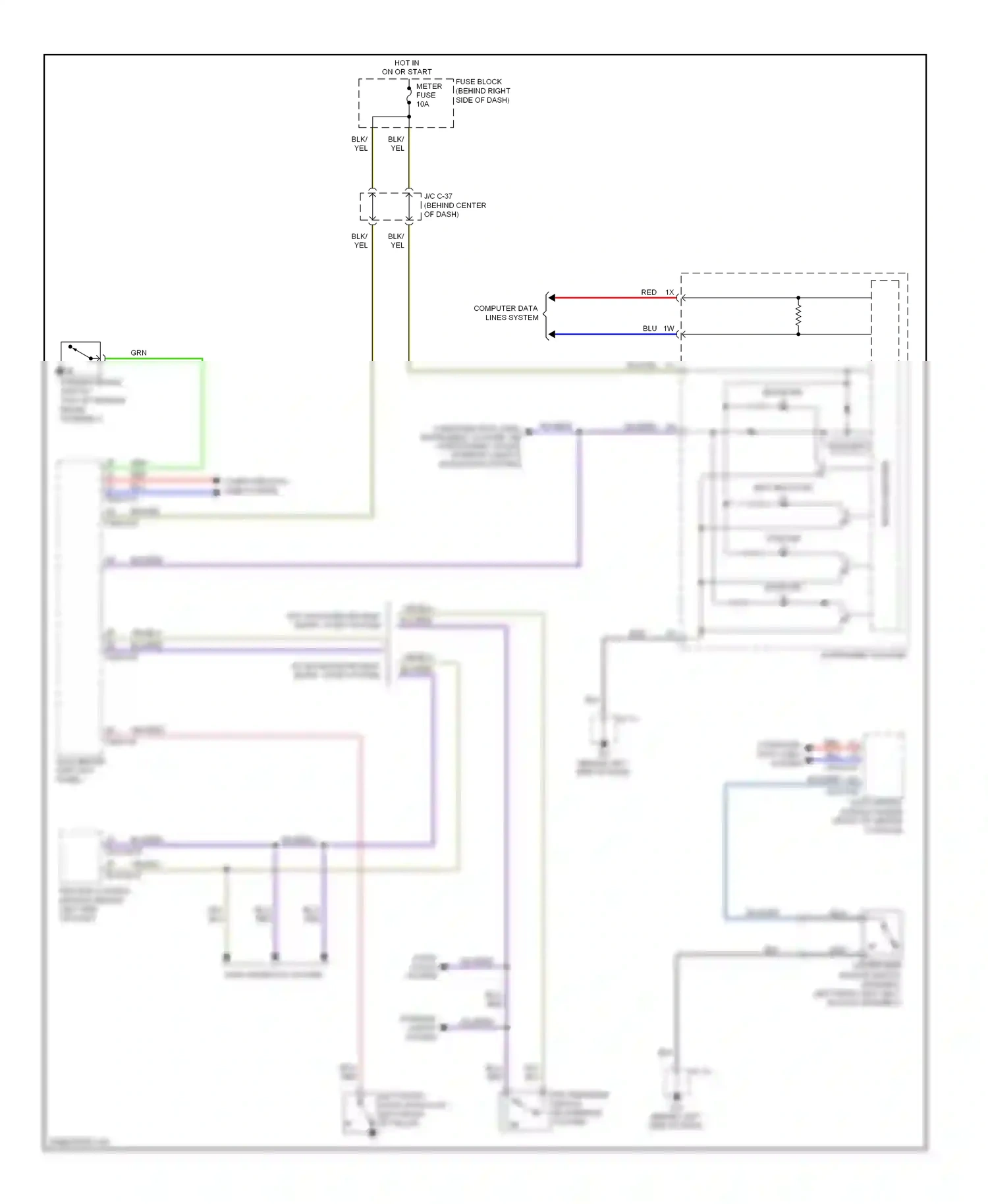 Mazda CX-9 I (2006-2012) shift interlock system wiring diagram  (1 of 1)
