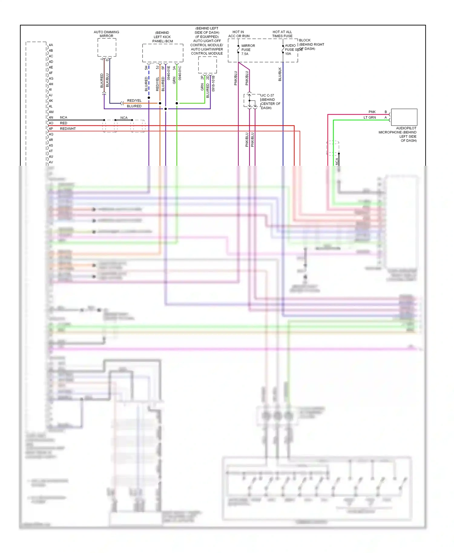 Mazda CX-9 I (2006-2012) steering switch wiring diagram  (1 of 4)