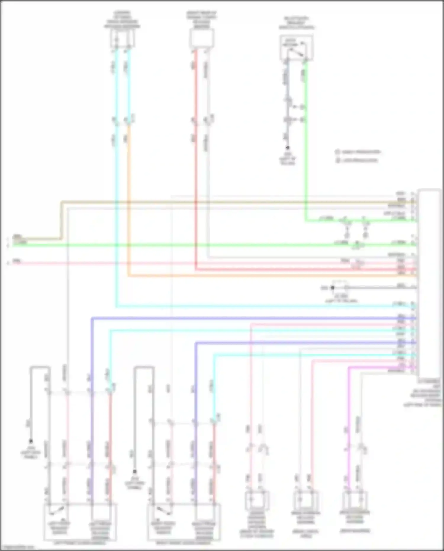 Car Wiring Diagrams for CX-9 Mazda II facelift (2020-2024): Power door locks circuit (5 of 5)