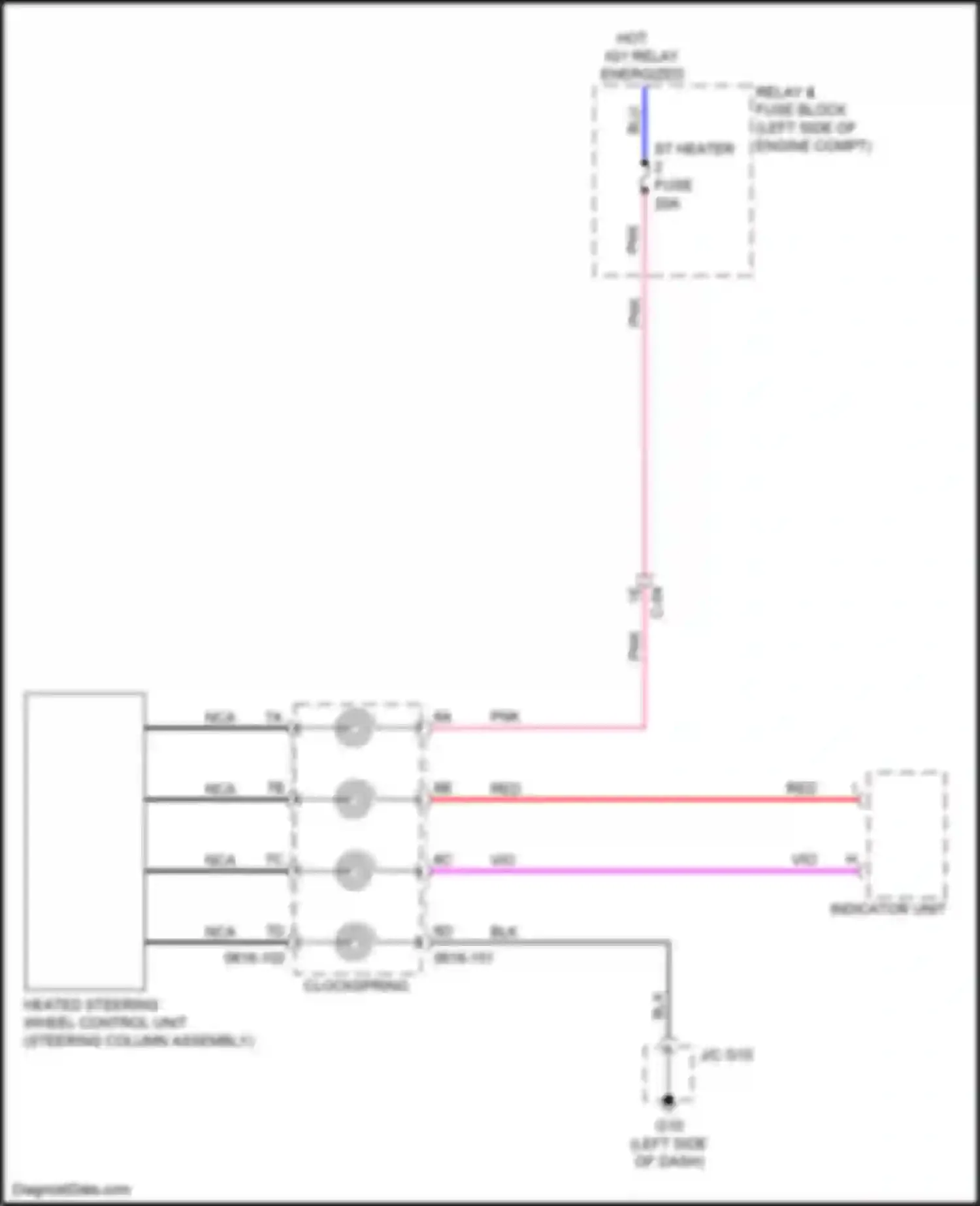Car Wiring Diagrams for CX-9 Mazda II facelift (2020-2024): Heated steering wheel circuit