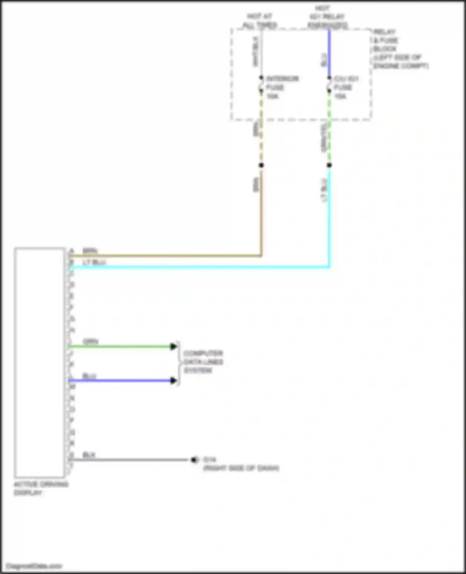 Wiring diagram active driving display for Mazda CX-9 II facelift (2020-2024) (4 of 6)
