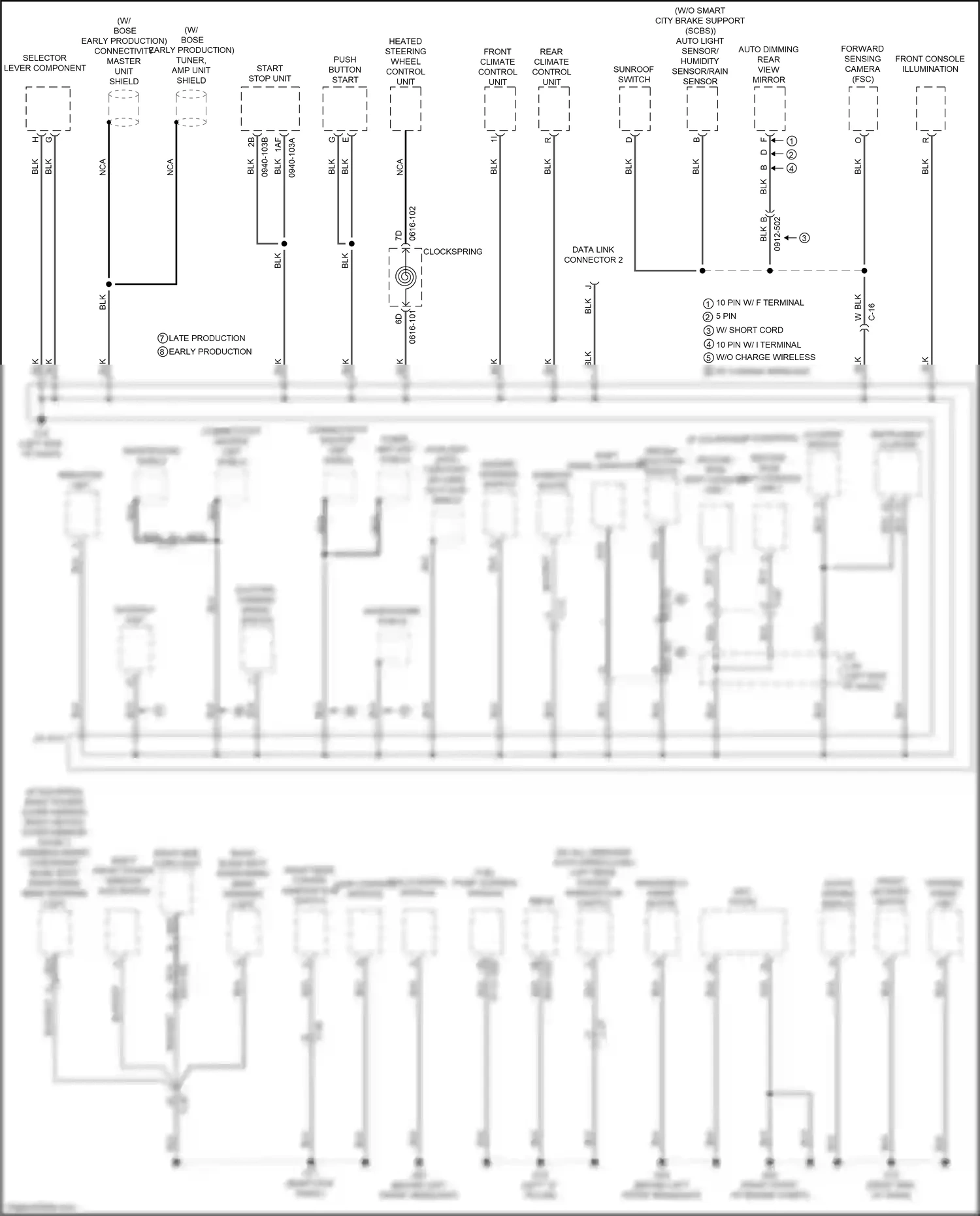 Mazda CX-9 II facelift (2020-2024) auto light sensor/ humidity sensor/rain sensor wiring diagram  (1 of 1)
