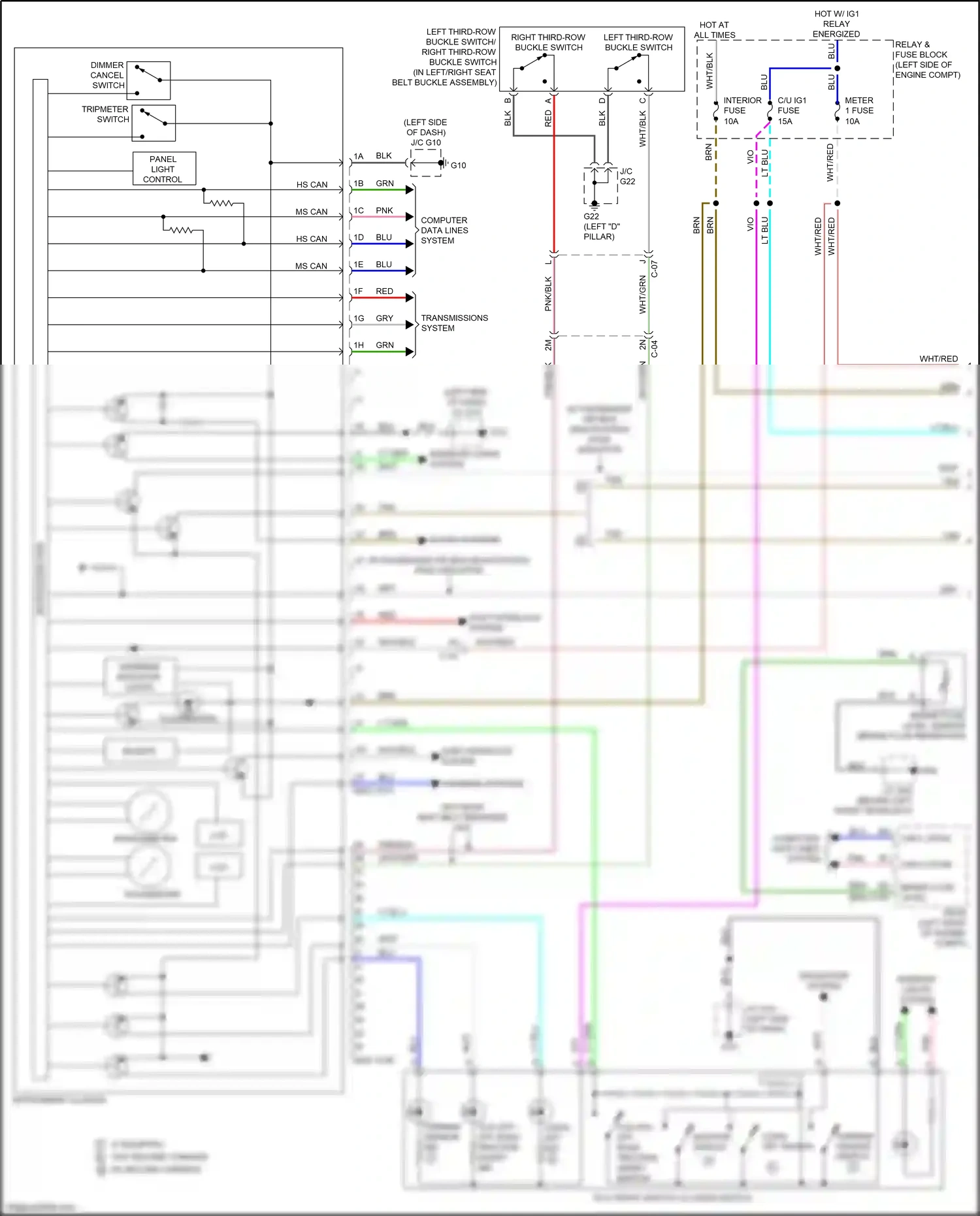 Mazda CX-9 II facelift (2020-2024) computer data lines system wiring diagram  (54 of 81)