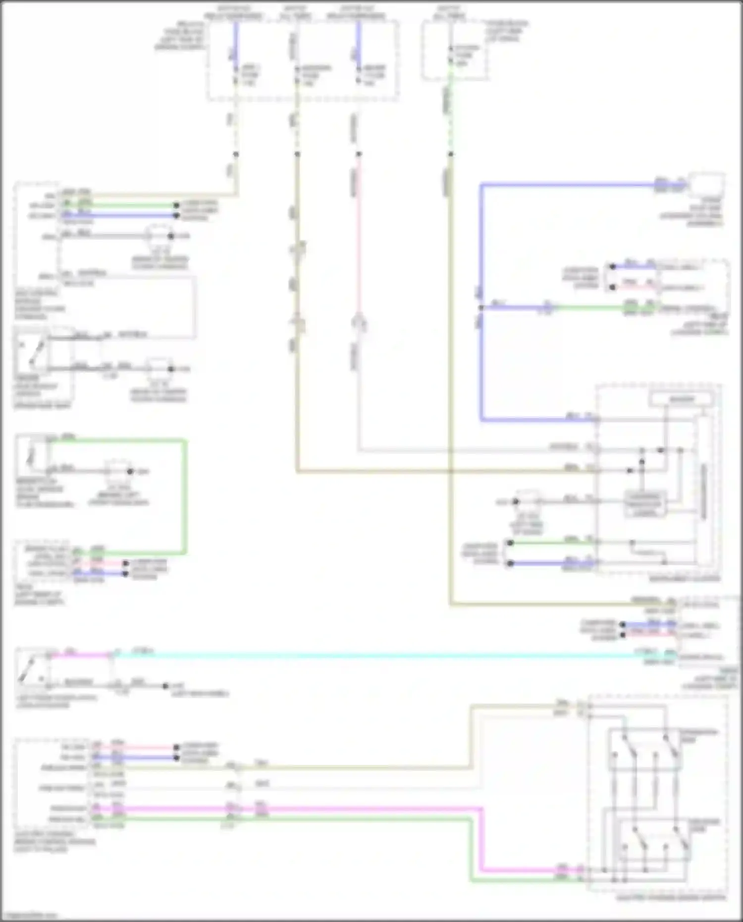 Wiring diagram electric parking brake control module for Mazda CX-9 II facelift (2020-2024) (1 of 8)