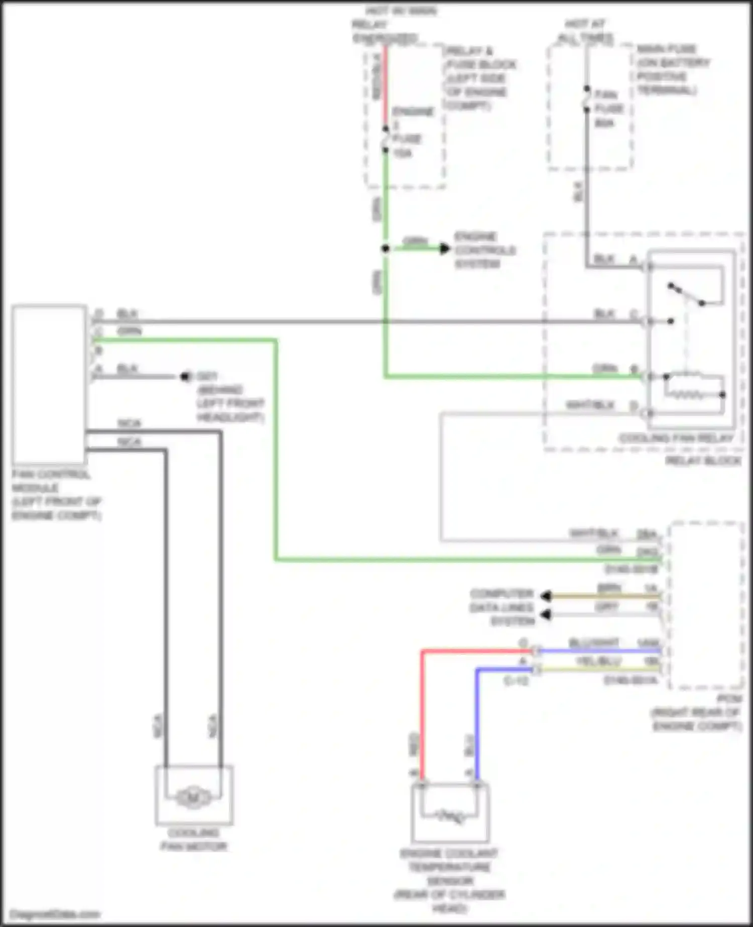 Wiring diagram hot w/ main relay energized for Mazda CX-9 II facelift (2020-2024) (2 of 4)