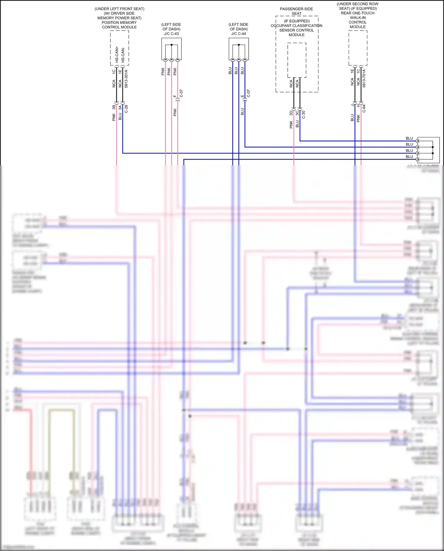Mazda CX-9 II facelift (2020-2024) position memory control module wiring diagram  (1 of 6)