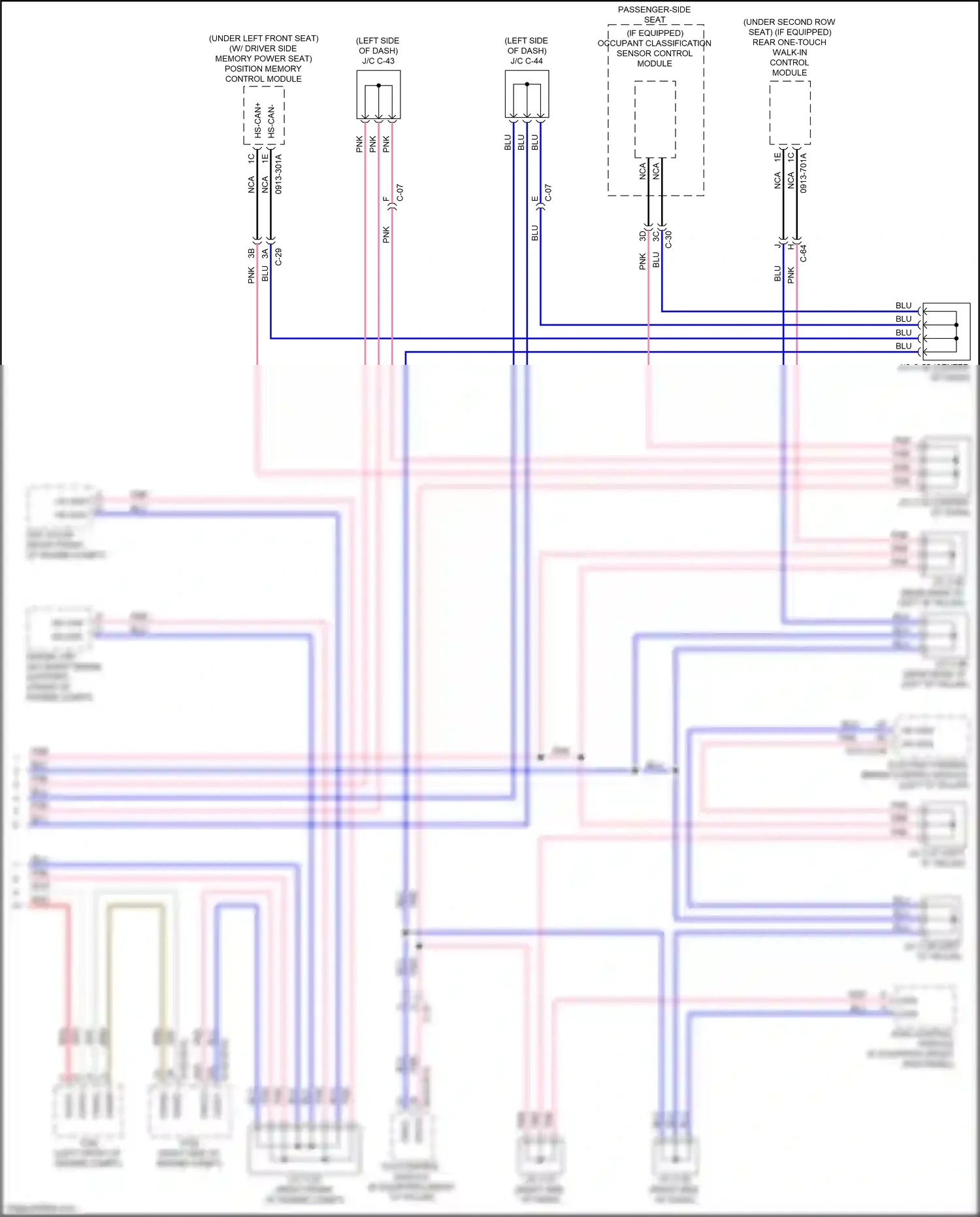 Mazda CX-9 II facelift (2020-2024) position memory control module wiring diagram  (2 of 6)