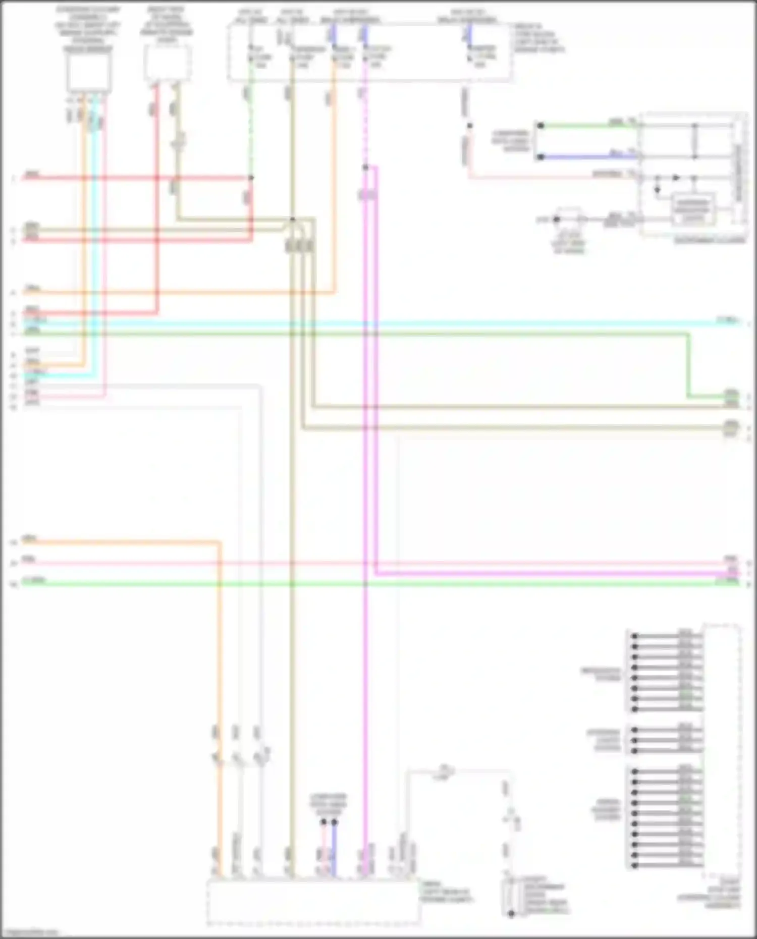 Wiring diagram warning/ indicator lights for Mazda CX-9 II facelift (2020-2024) (2 of 19)