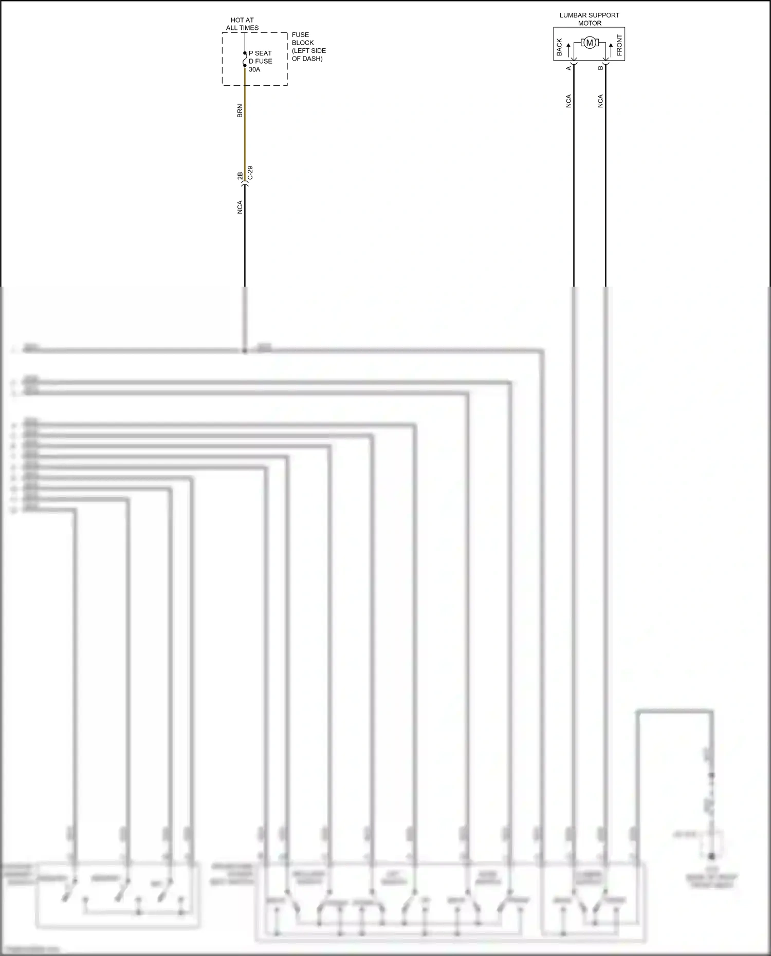 Car Wiring Diagrams for CX-9 Mazda II (2016-2021): Memory systems circuit (2 of 2)
