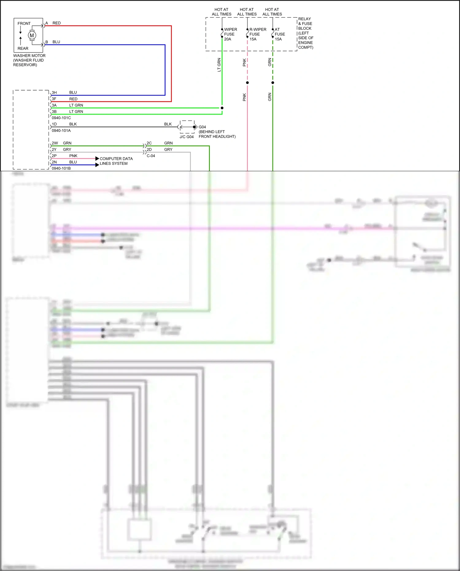 Mazda CX-9 II (2016-2021) auto stop switch wiring diagram  (2 of 2)