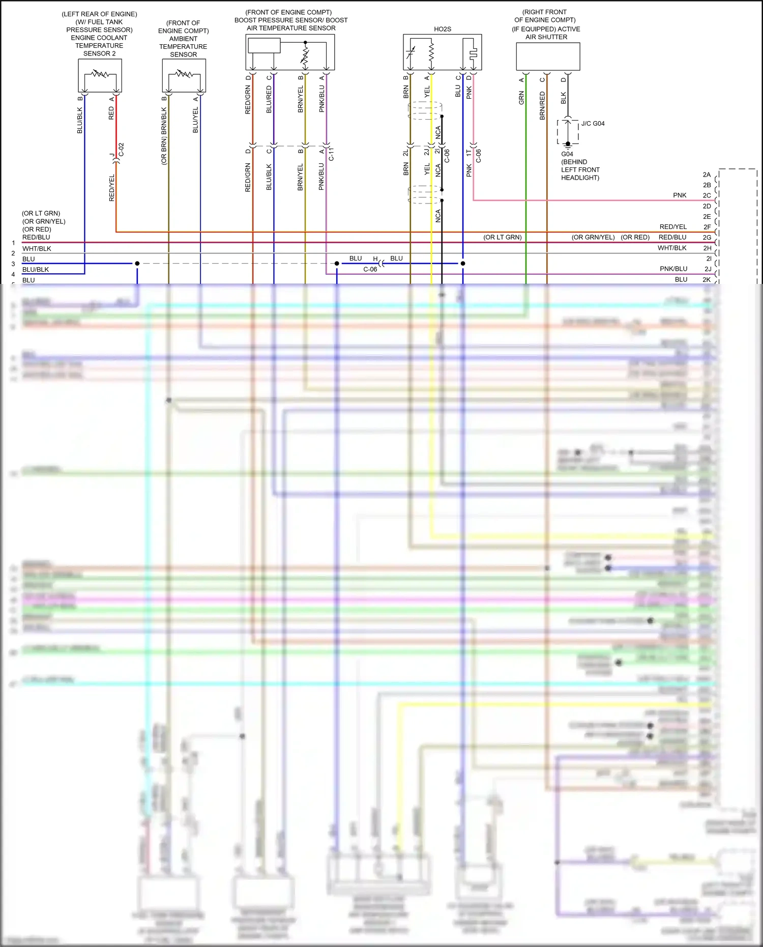 Mazda CX-9 II (2016-2021) boost pressure sensor/ boost air temperature sensor wiring diagram  (1 of 1)