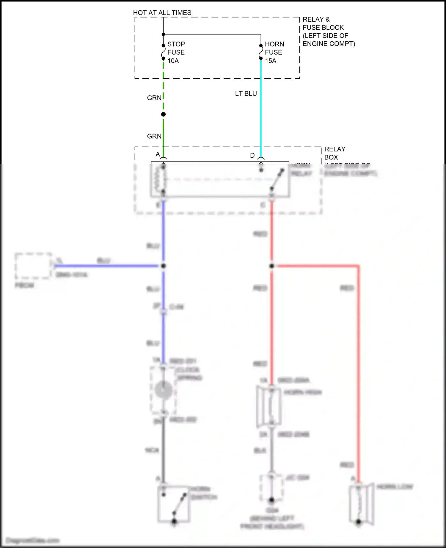 Mazda CX-9 II (2016-2021) clock- spring wiring diagram  (3 of 9)