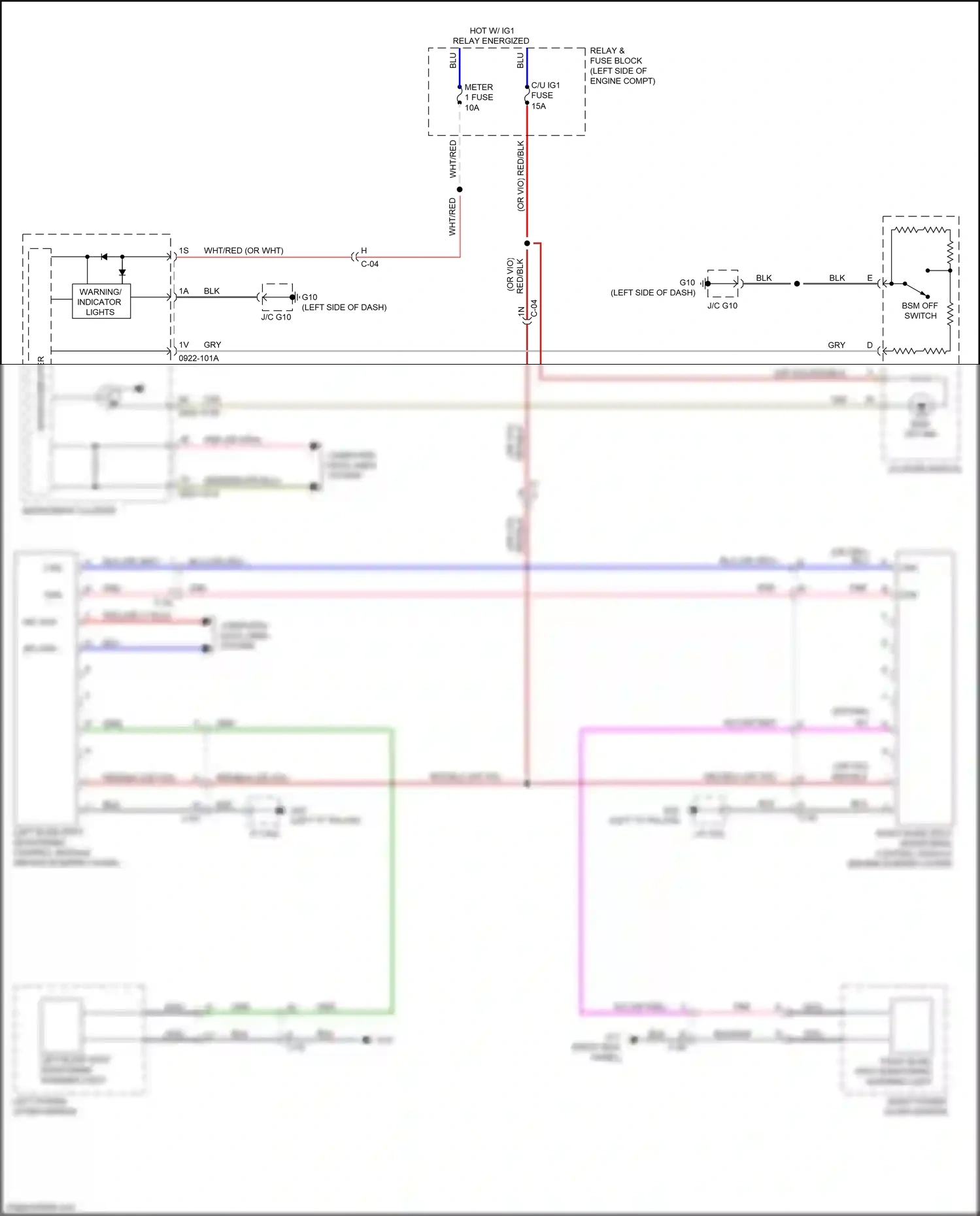 Mazda CX-9 II (2016-2021) cluster switch wiring diagram  (2 of 7)